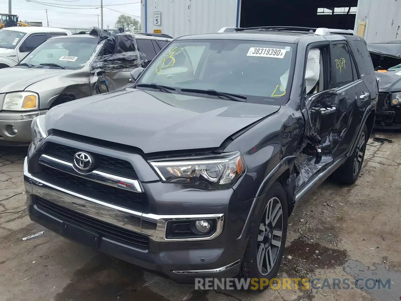 2 Photograph of a damaged car JTEBU5JR9K5615235 TOYOTA 4RUNNER 2019