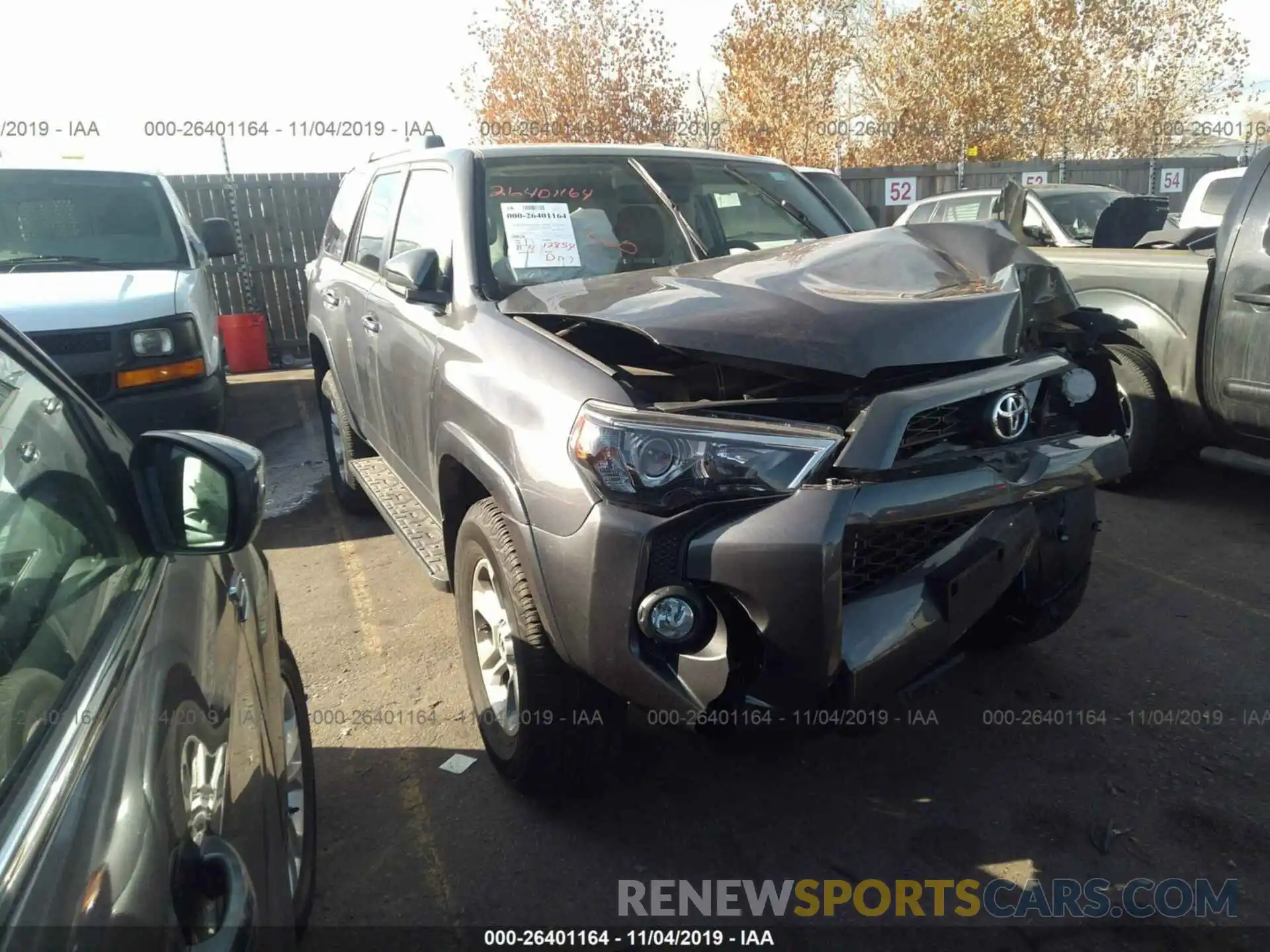 1 Photograph of a damaged car JTEBU5JR9K5623206 TOYOTA 4RUNNER 2019