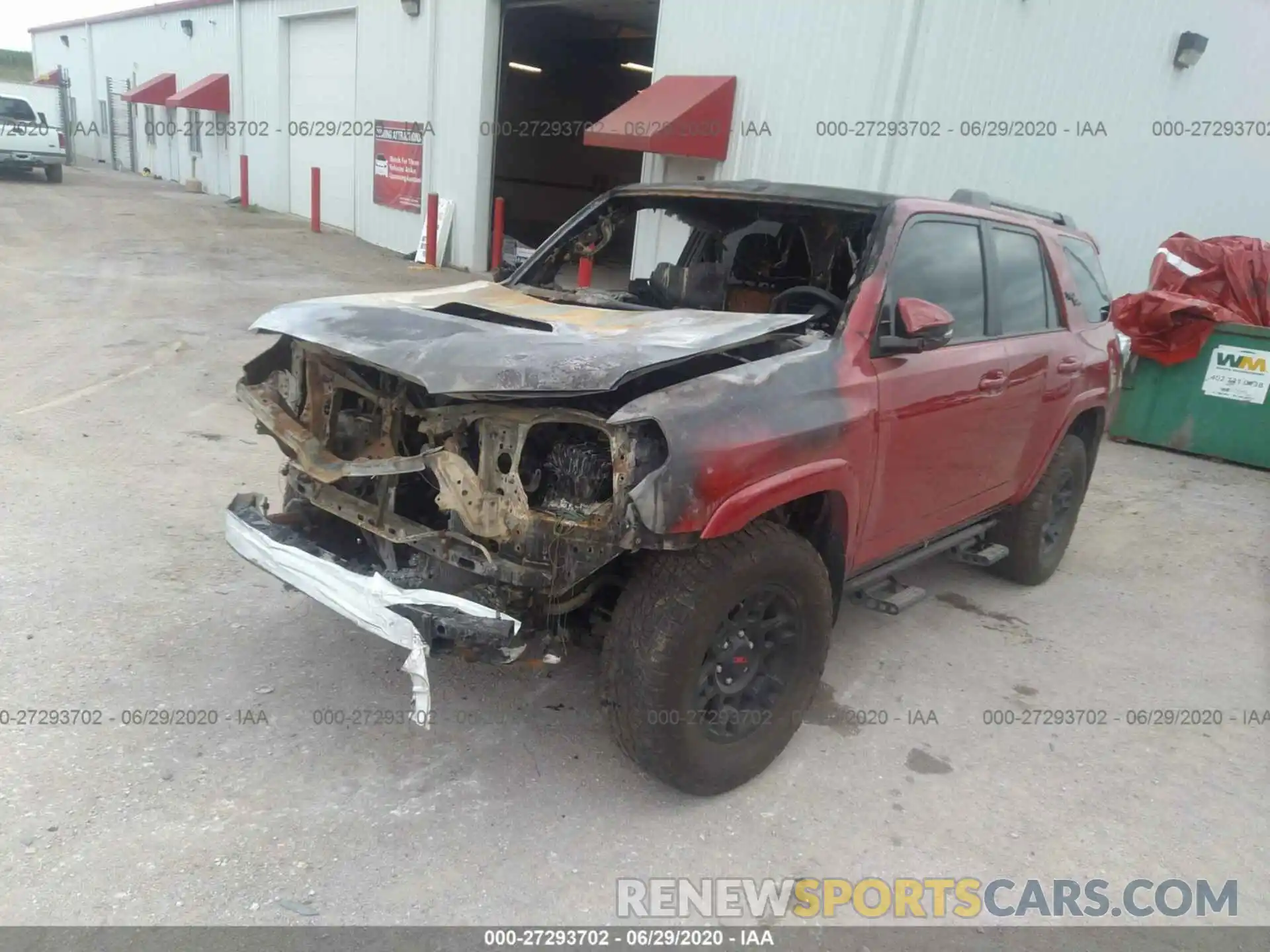 2 Photograph of a damaged car JTEBU5JR9K5629233 TOYOTA 4RUNNER 2019