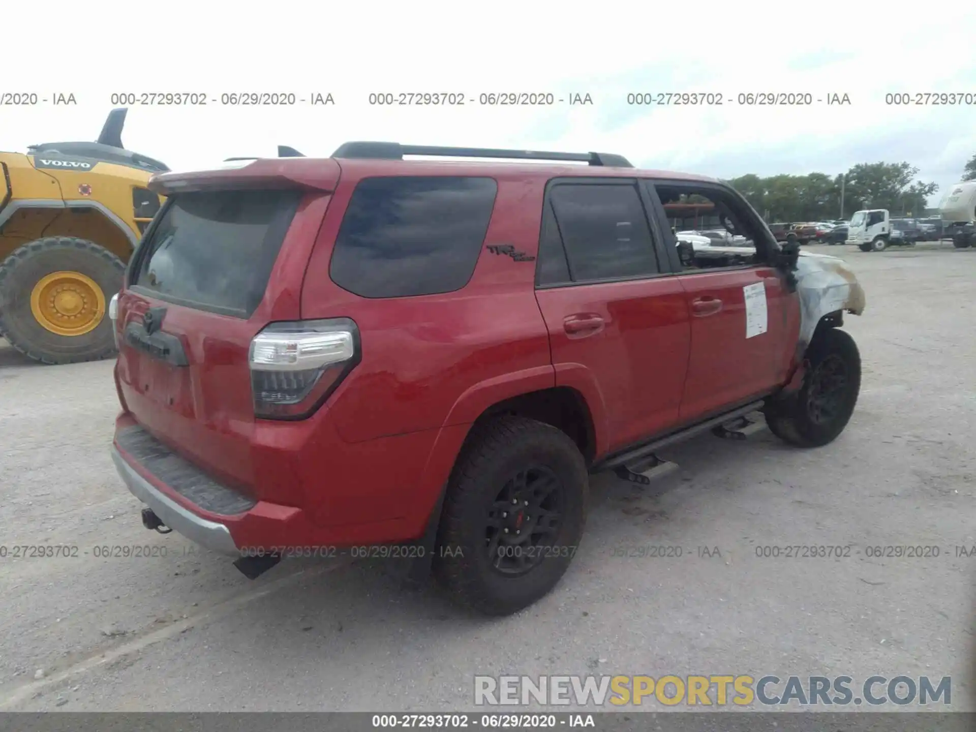 4 Фотография поврежденного автомобиля JTEBU5JR9K5629233 TOYOTA 4RUNNER 2019