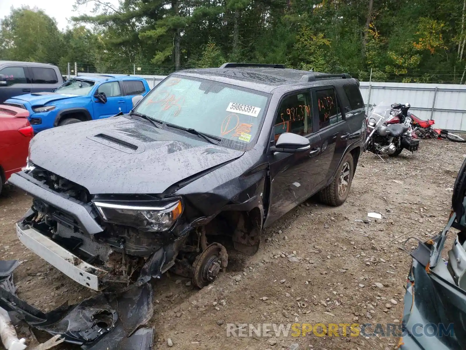 2 Photograph of a damaged car JTEBU5JR9K5631662 TOYOTA 4RUNNER 2019