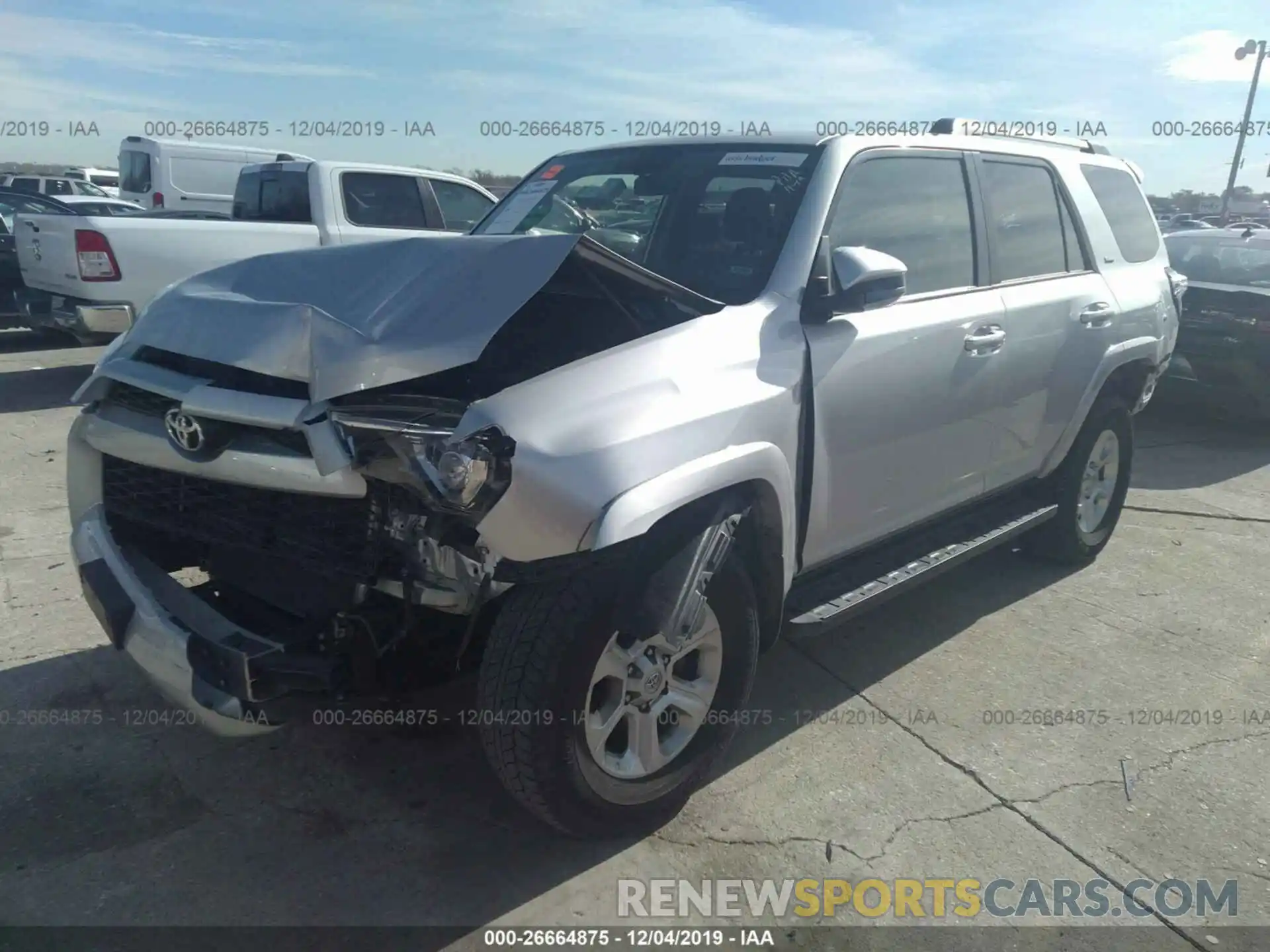 2 Photograph of a damaged car JTEBU5JR9K5632083 TOYOTA 4RUNNER 2019