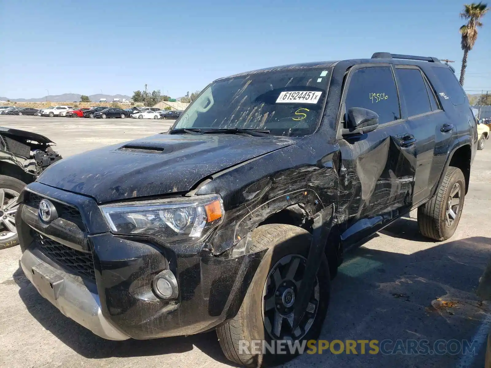 2 Photograph of a damaged car JTEBU5JR9K5650843 TOYOTA 4RUNNER 2019