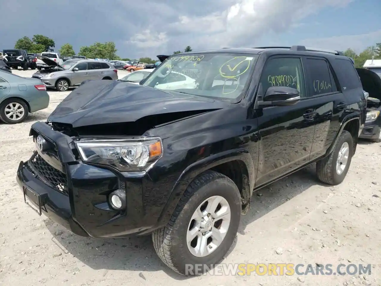 2 Photograph of a damaged car JTEBU5JR9K5654679 TOYOTA 4RUNNER 2019