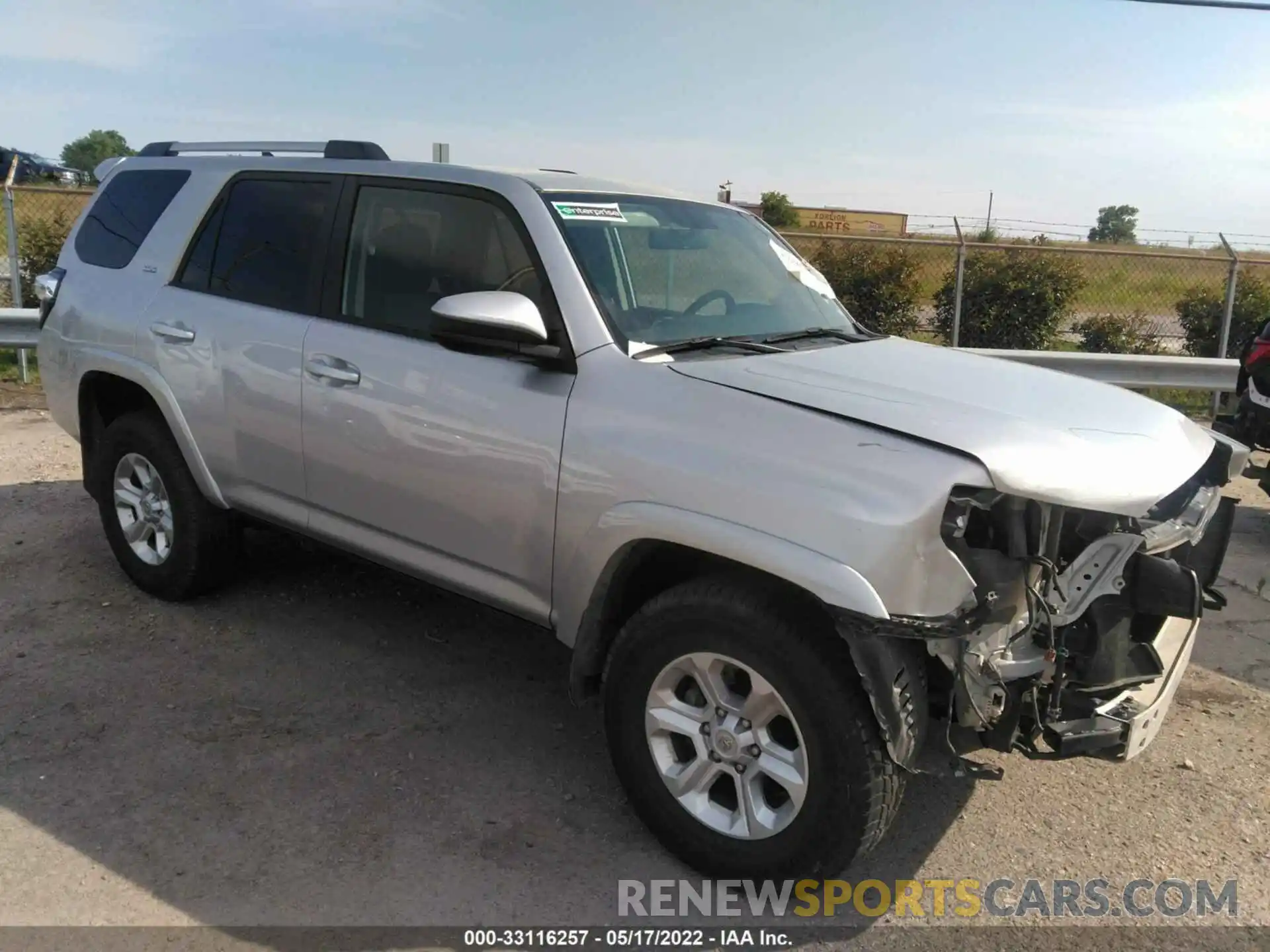 1 Photograph of a damaged car JTEBU5JR9K5663284 TOYOTA 4RUNNER 2019