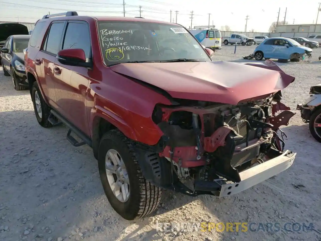 1 Photograph of a damaged car JTEBU5JR9K5667223 TOYOTA 4RUNNER 2019