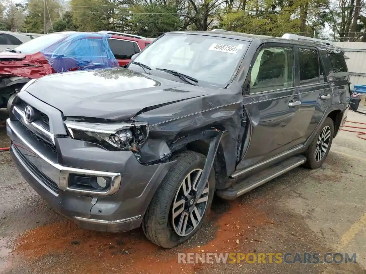 1 Photograph of a damaged car JTEBU5JR9K5692302 TOYOTA 4RUNNER 2019