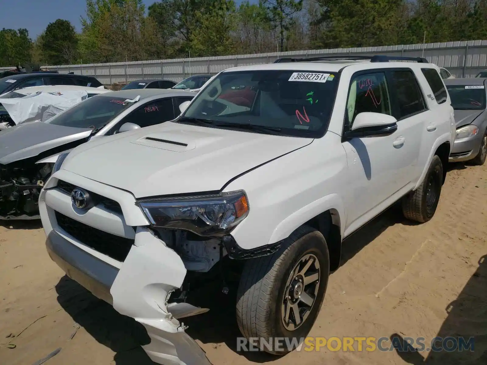 2 Photograph of a damaged car JTEBU5JRXK5612487 TOYOTA 4RUNNER 2019