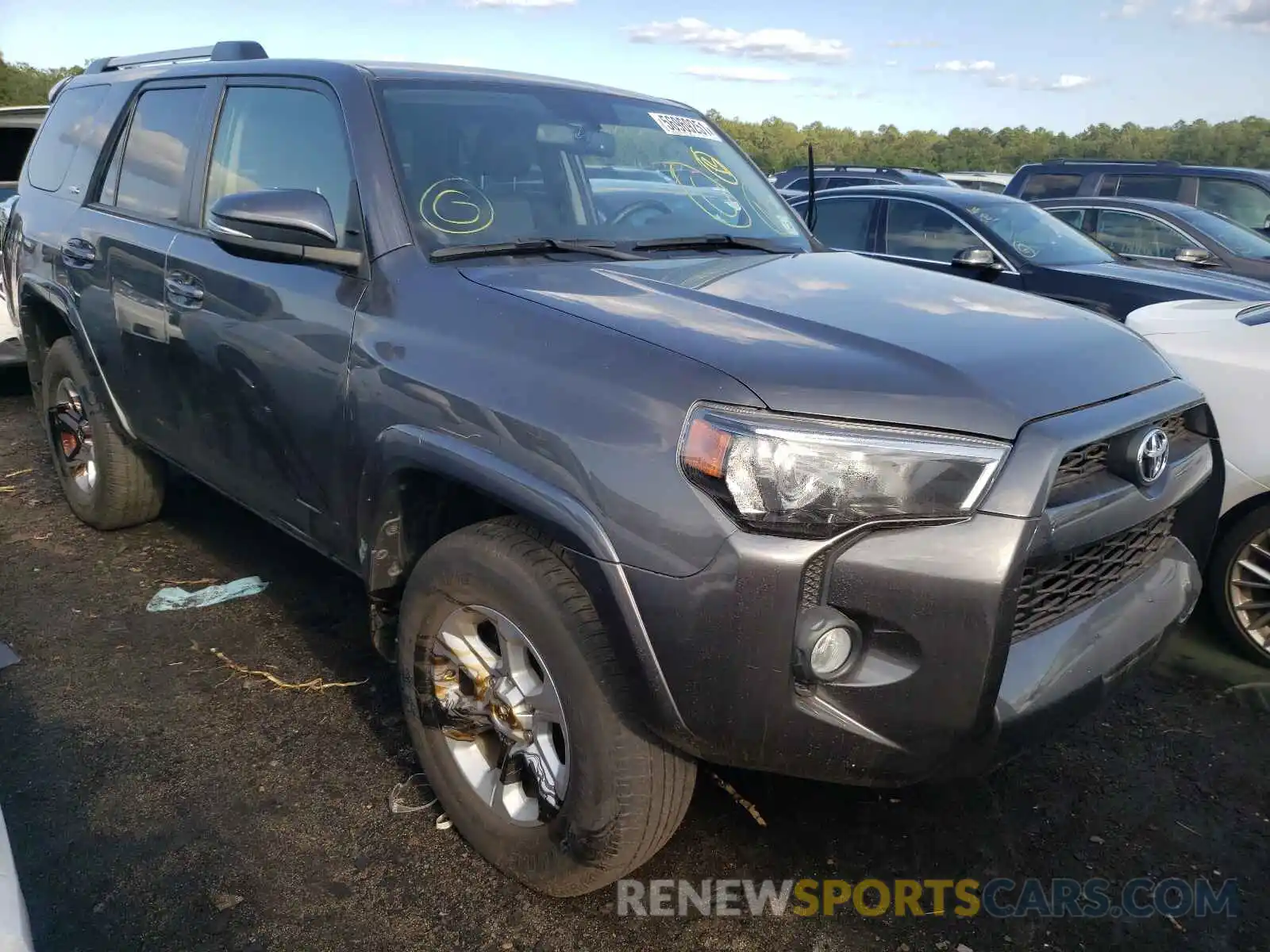 1 Photograph of a damaged car JTEBU5JRXK5614028 TOYOTA 4RUNNER 2019