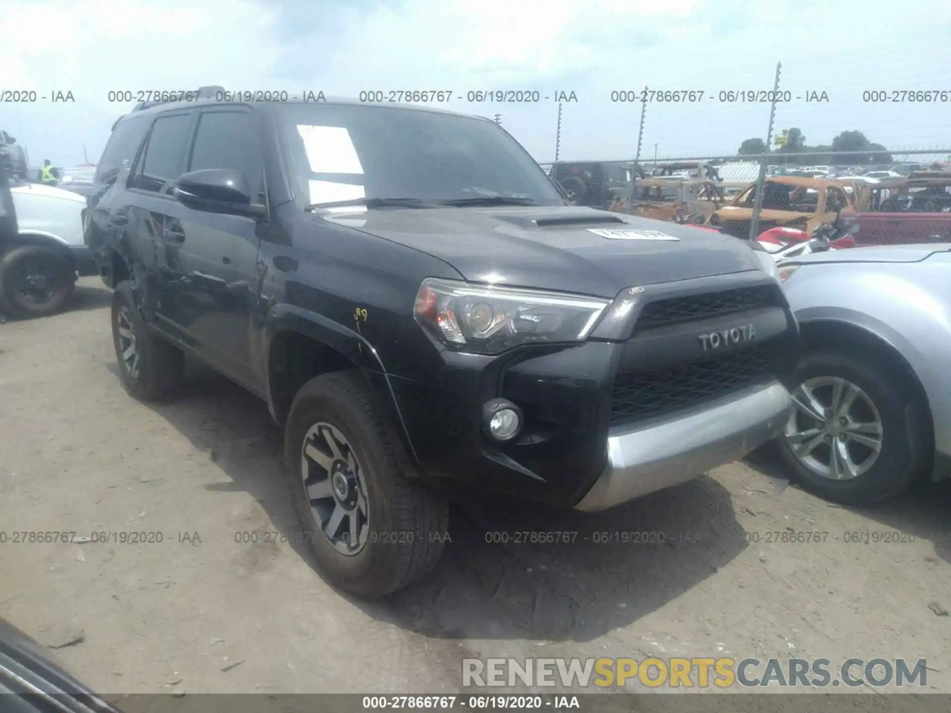 1 Photograph of a damaged car JTEBU5JRXK5623215 TOYOTA 4RUNNER 2019