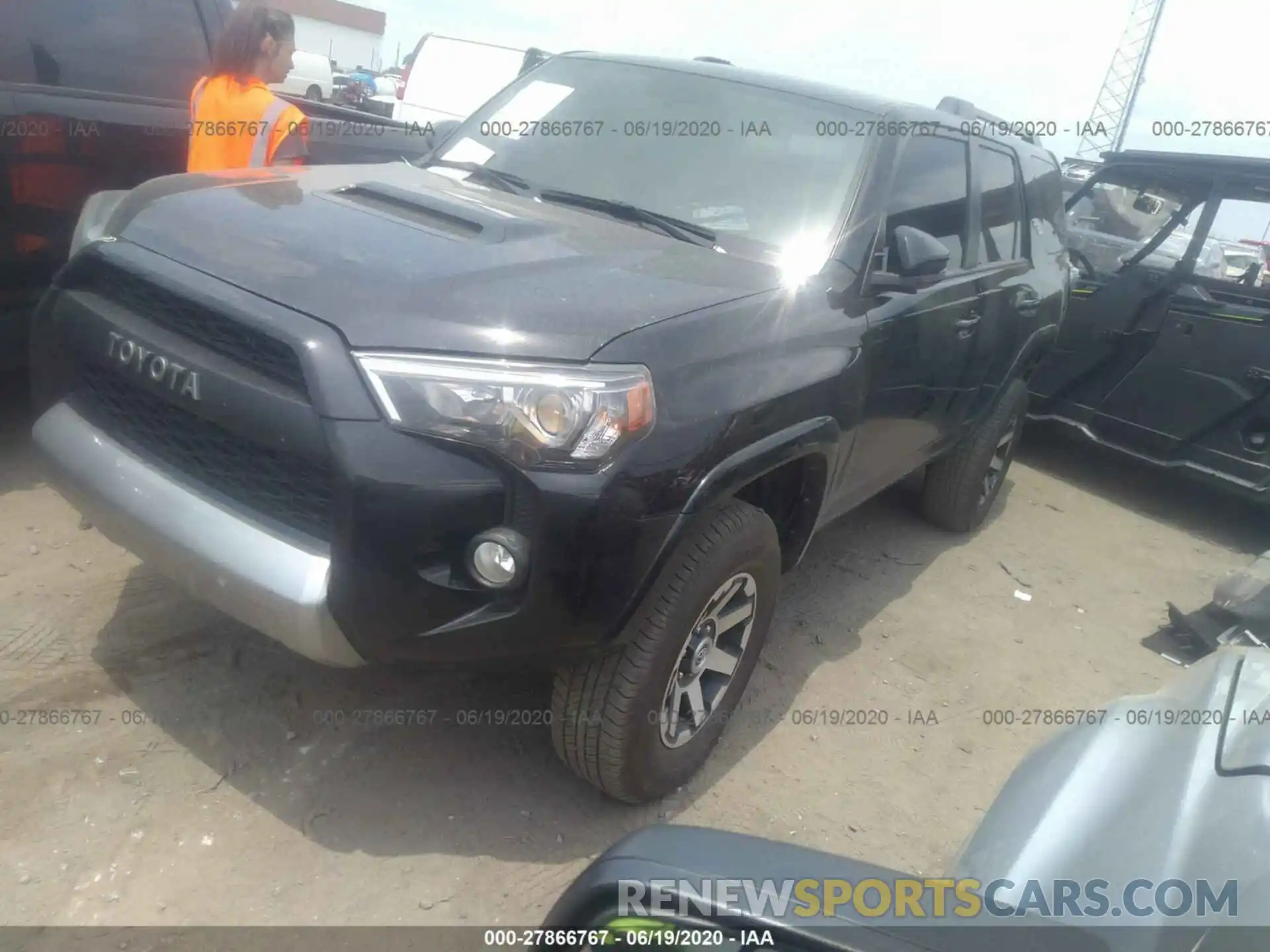 2 Photograph of a damaged car JTEBU5JRXK5623215 TOYOTA 4RUNNER 2019