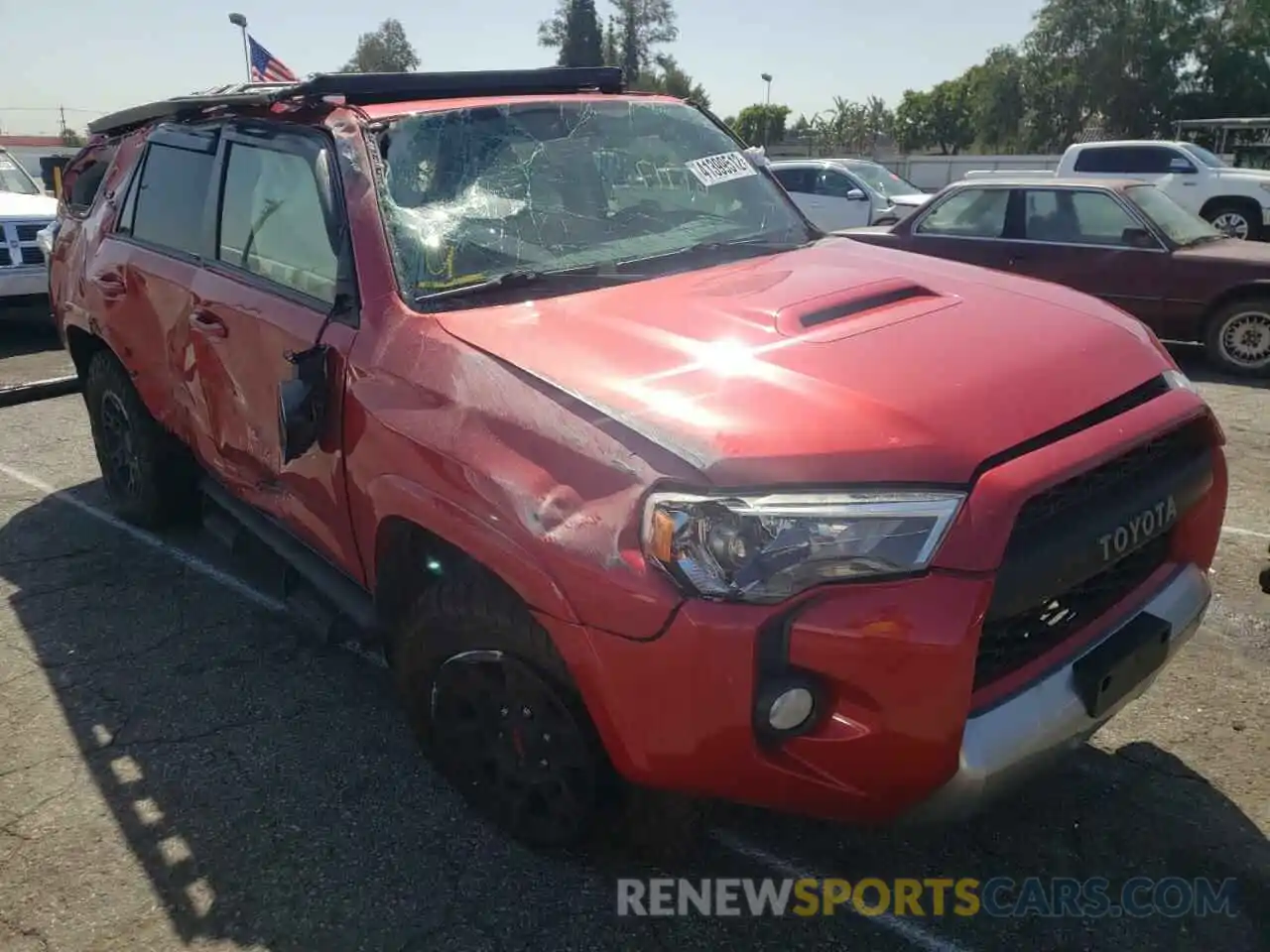 1 Photograph of a damaged car JTEBU5JRXK5627099 TOYOTA 4RUNNER 2019