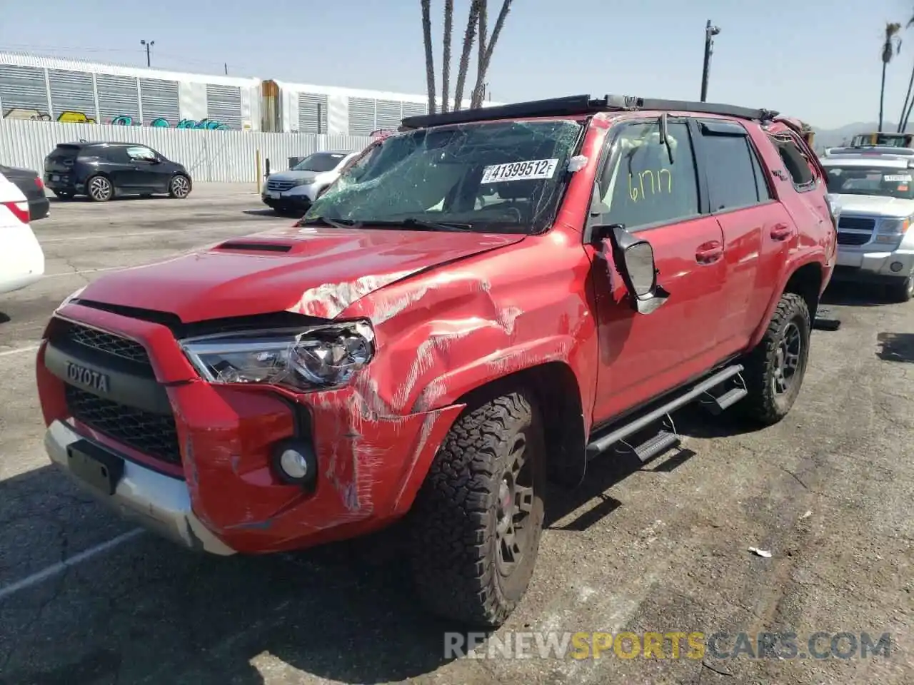 2 Фотография поврежденного автомобиля JTEBU5JRXK5627099 TOYOTA 4RUNNER 2019