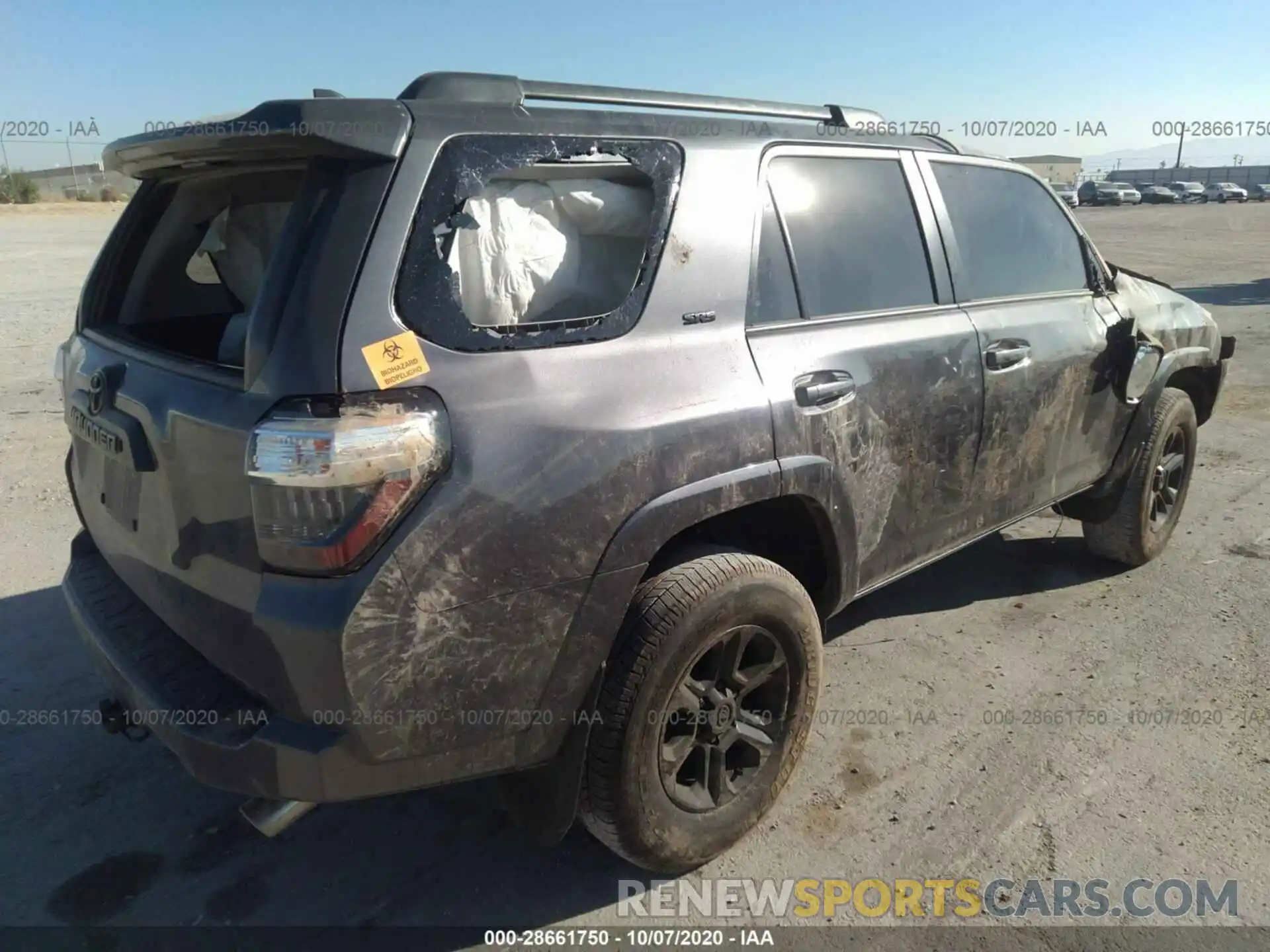 4 Фотография поврежденного автомобиля JTEBU5JRXK5631346 TOYOTA 4RUNNER 2019