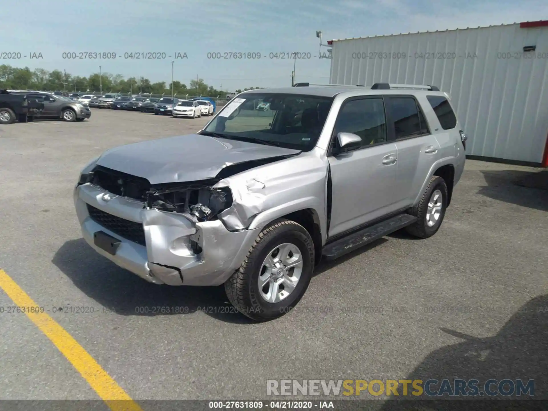 2 Photograph of a damaged car JTEBU5JRXK5635333 TOYOTA 4RUNNER 2019