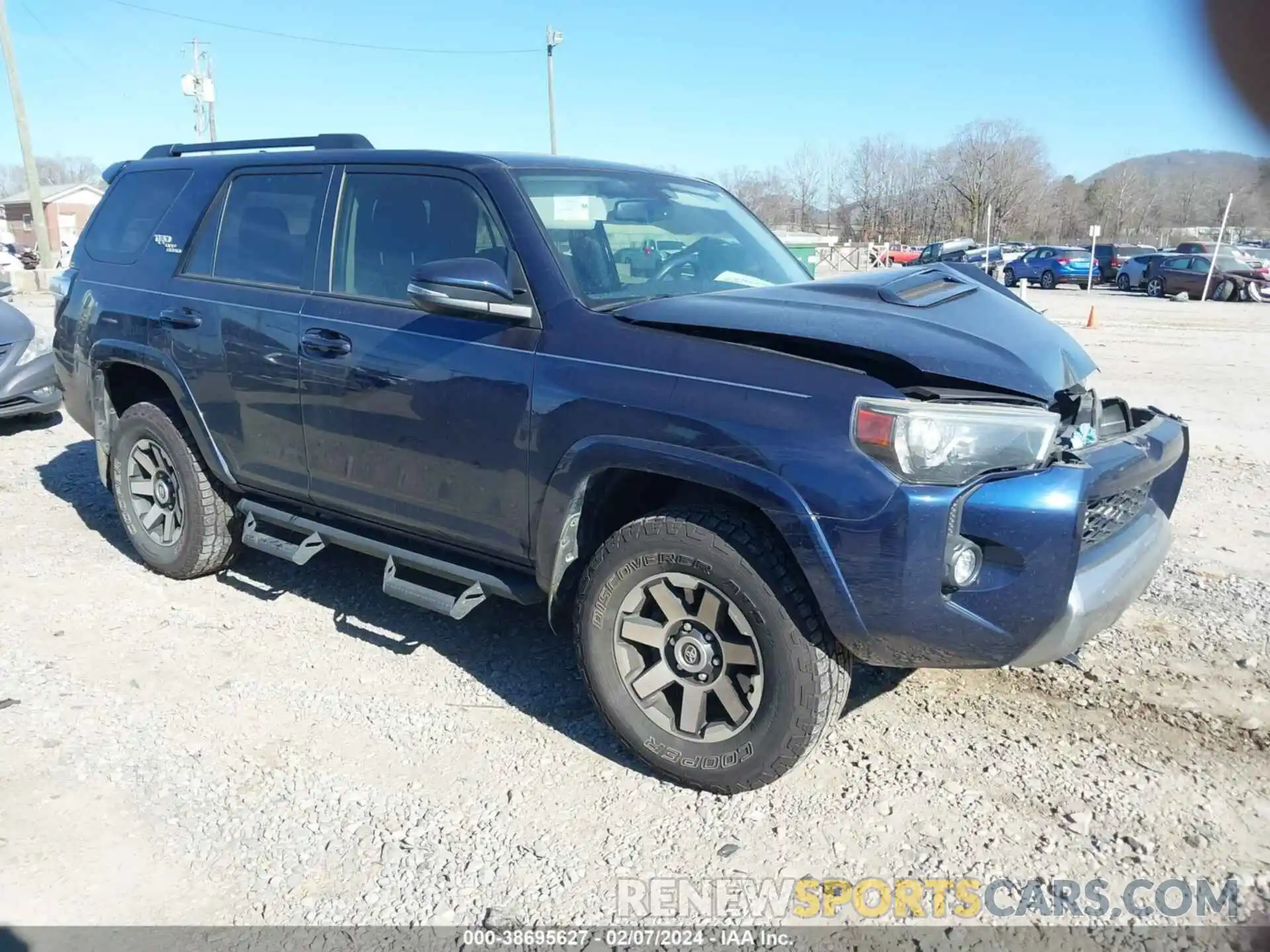 1 Photograph of a damaged car JTEBU5JRXK5645683 TOYOTA 4RUNNER 2019