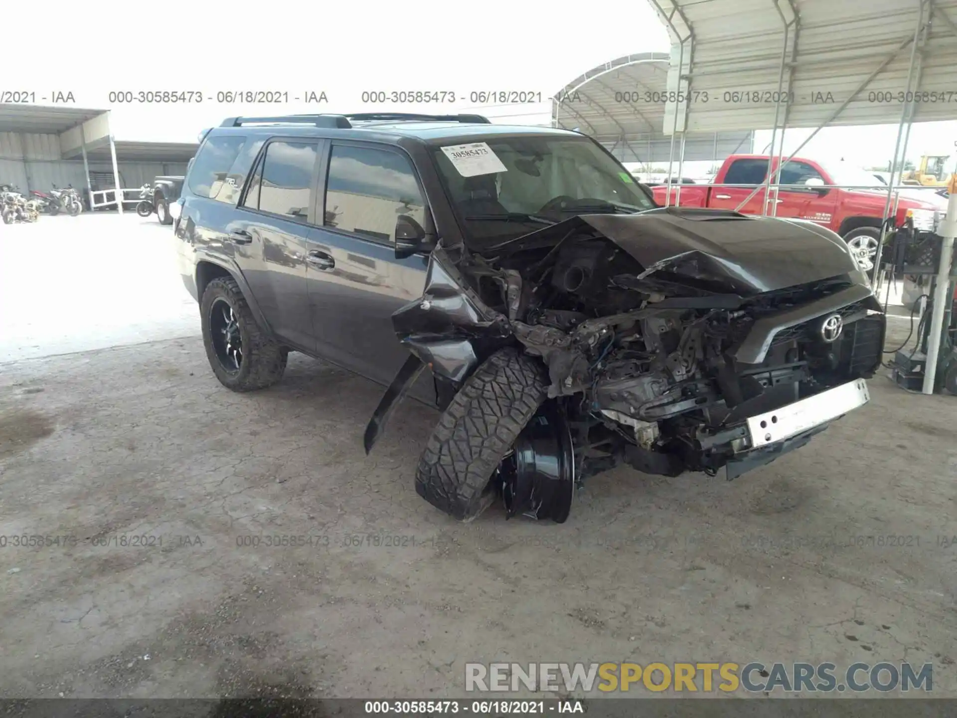 1 Photograph of a damaged car JTEBU5JRXK5650088 TOYOTA 4RUNNER 2019