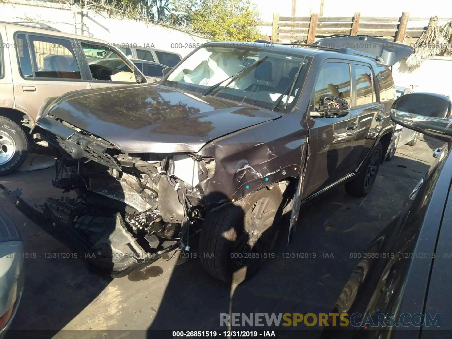 2 Photograph of a damaged car JTEBU5JRXK5652696 TOYOTA 4RUNNER 2019