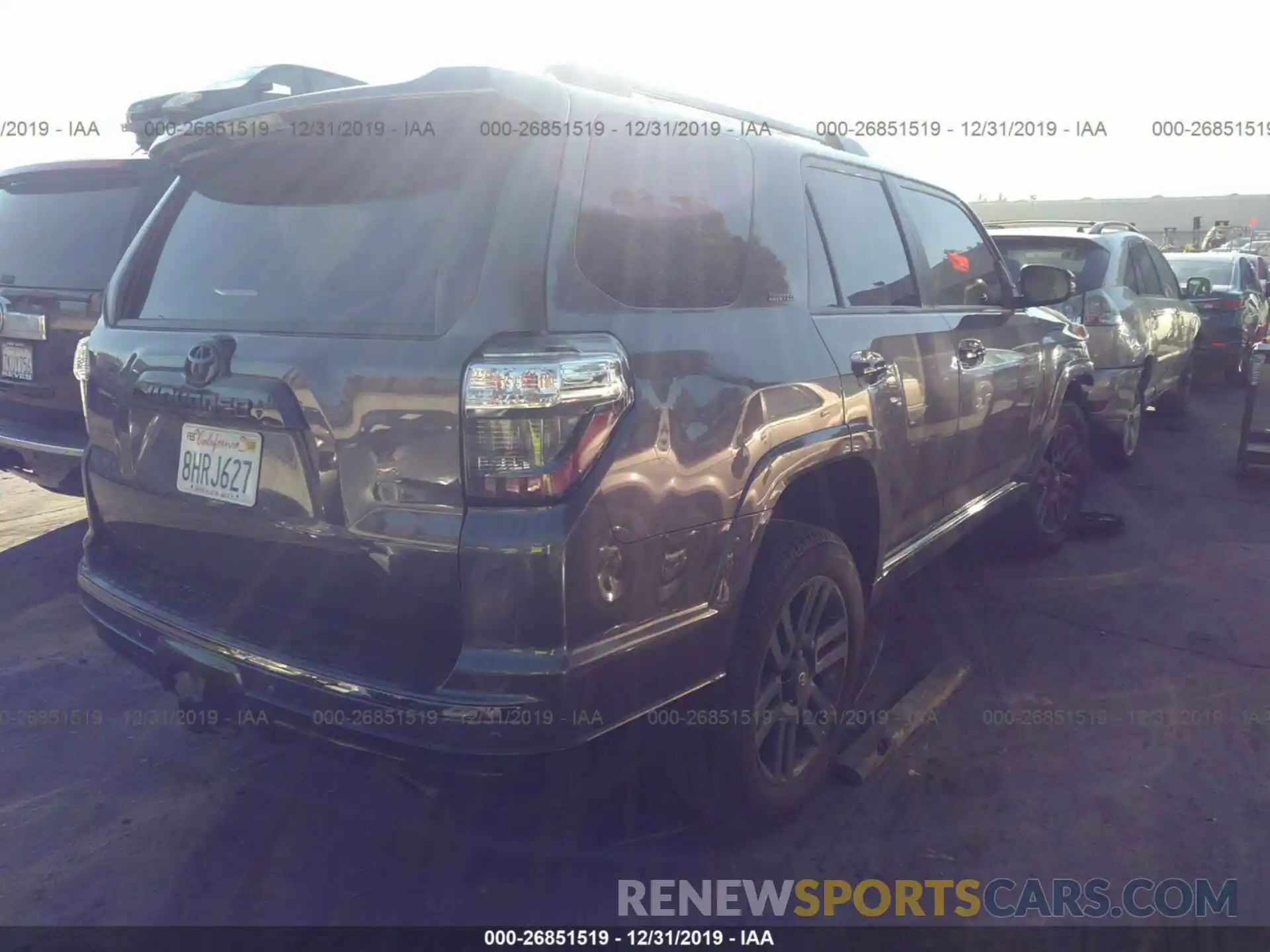 4 Photograph of a damaged car JTEBU5JRXK5652696 TOYOTA 4RUNNER 2019