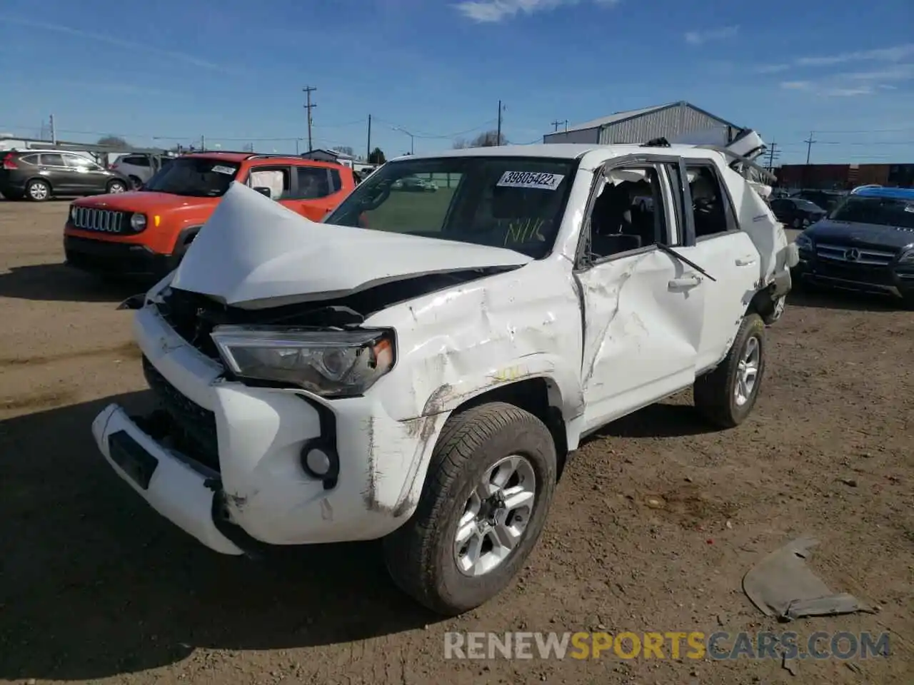 2 Фотография поврежденного автомобиля JTEBU5JRXK5653332 TOYOTA 4RUNNER 2019