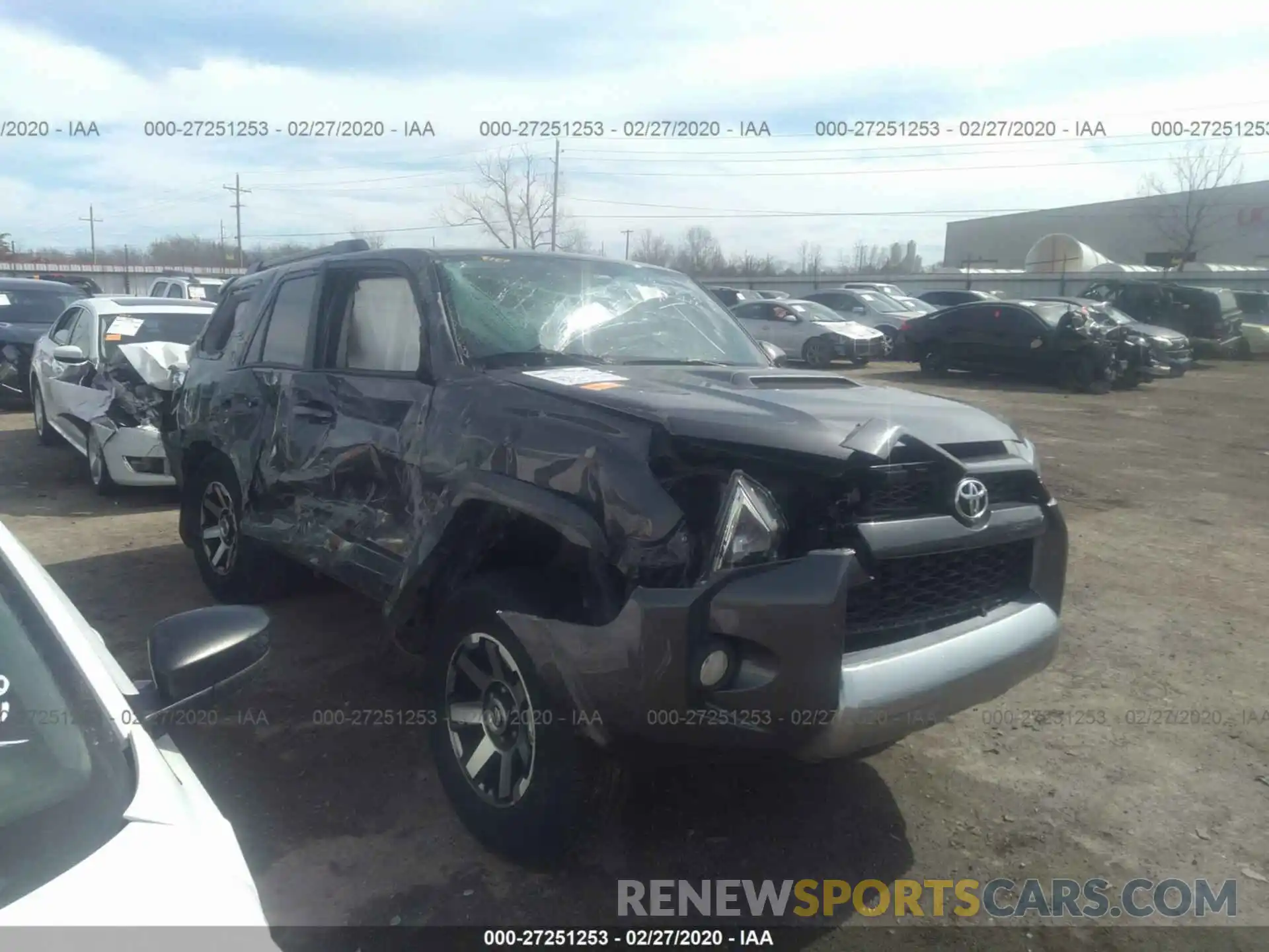 1 Photograph of a damaged car JTEBU5JRXK5654822 TOYOTA 4RUNNER 2019