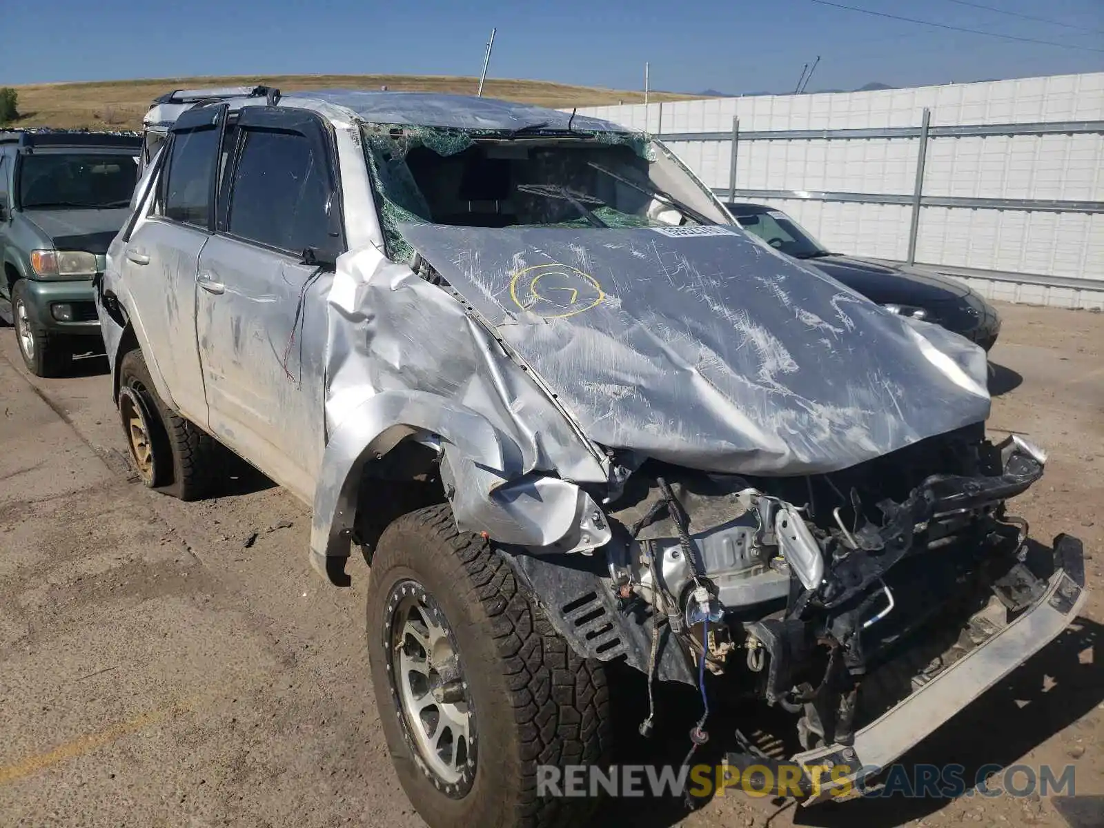 1 Photograph of a damaged car JTEBU5JRXK5660345 TOYOTA 4RUNNER 2019