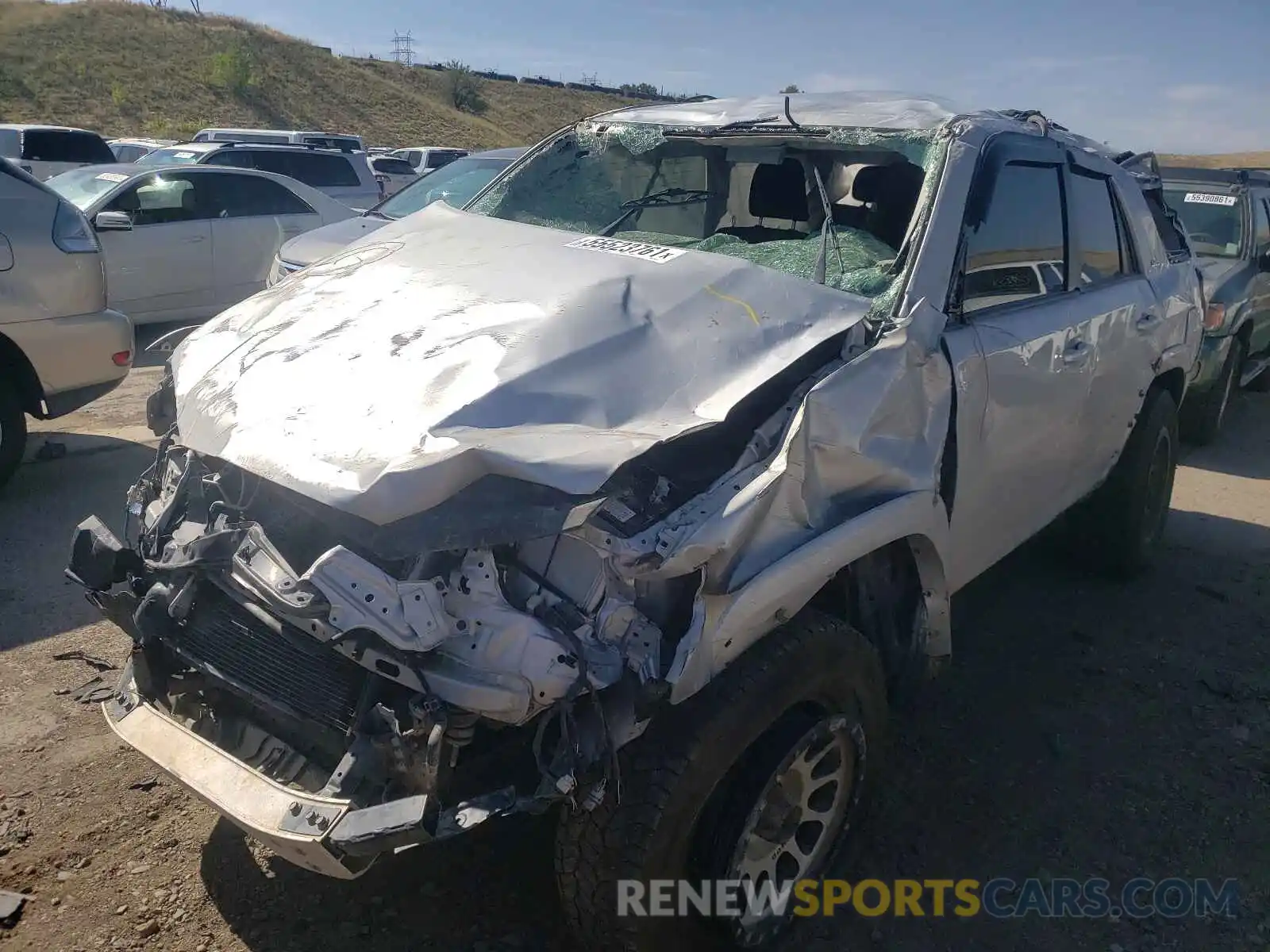 2 Photograph of a damaged car JTEBU5JRXK5660345 TOYOTA 4RUNNER 2019