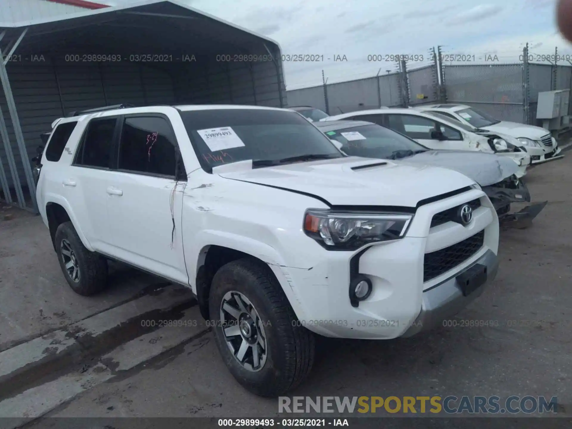 1 Photograph of a damaged car JTEBU5JRXK5661608 TOYOTA 4RUNNER 2019