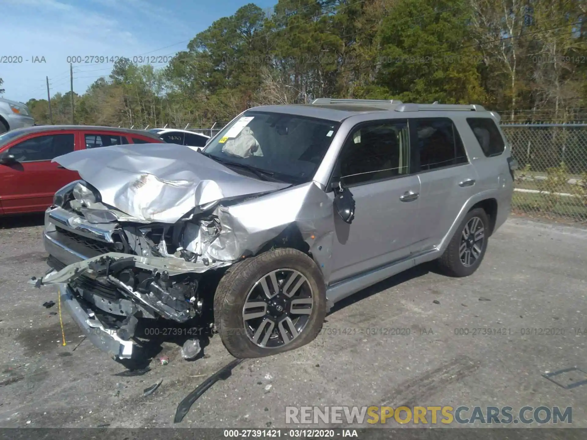 2 Photograph of a damaged car JTEBU5JRXK5690932 TOYOTA 4RUNNER 2019