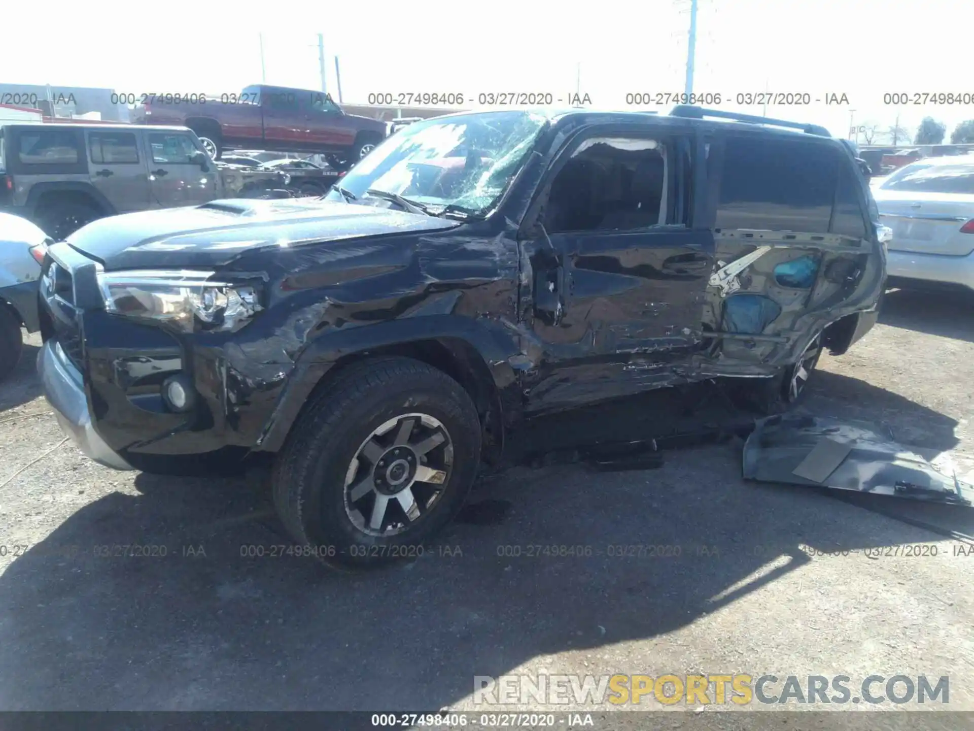 2 Фотография поврежденного автомобиля JTEBU5JRXK5696522 TOYOTA 4RUNNER 2019