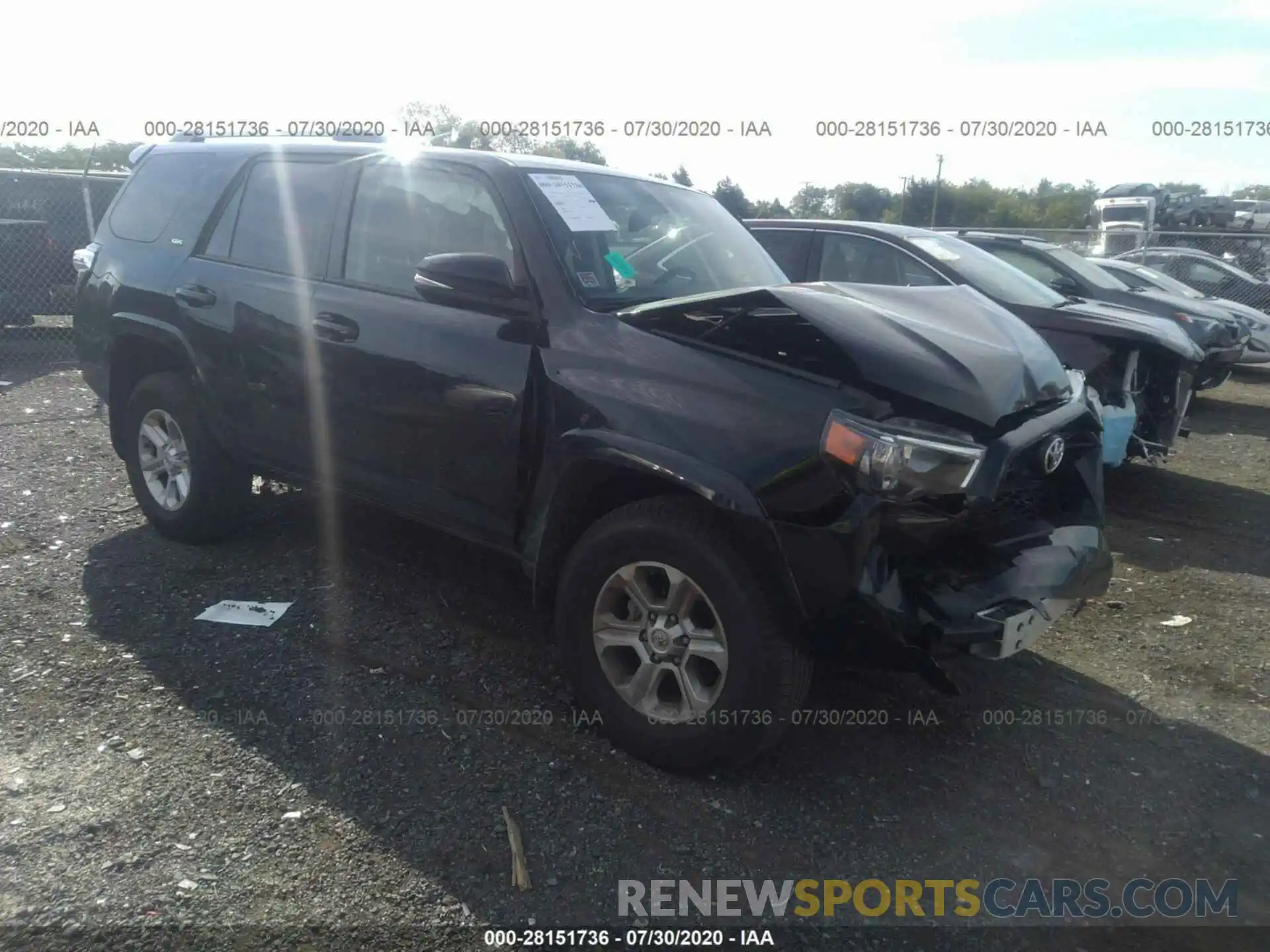 1 Photograph of a damaged car JTEBU5JRXK5700049 TOYOTA 4RUNNER 2019