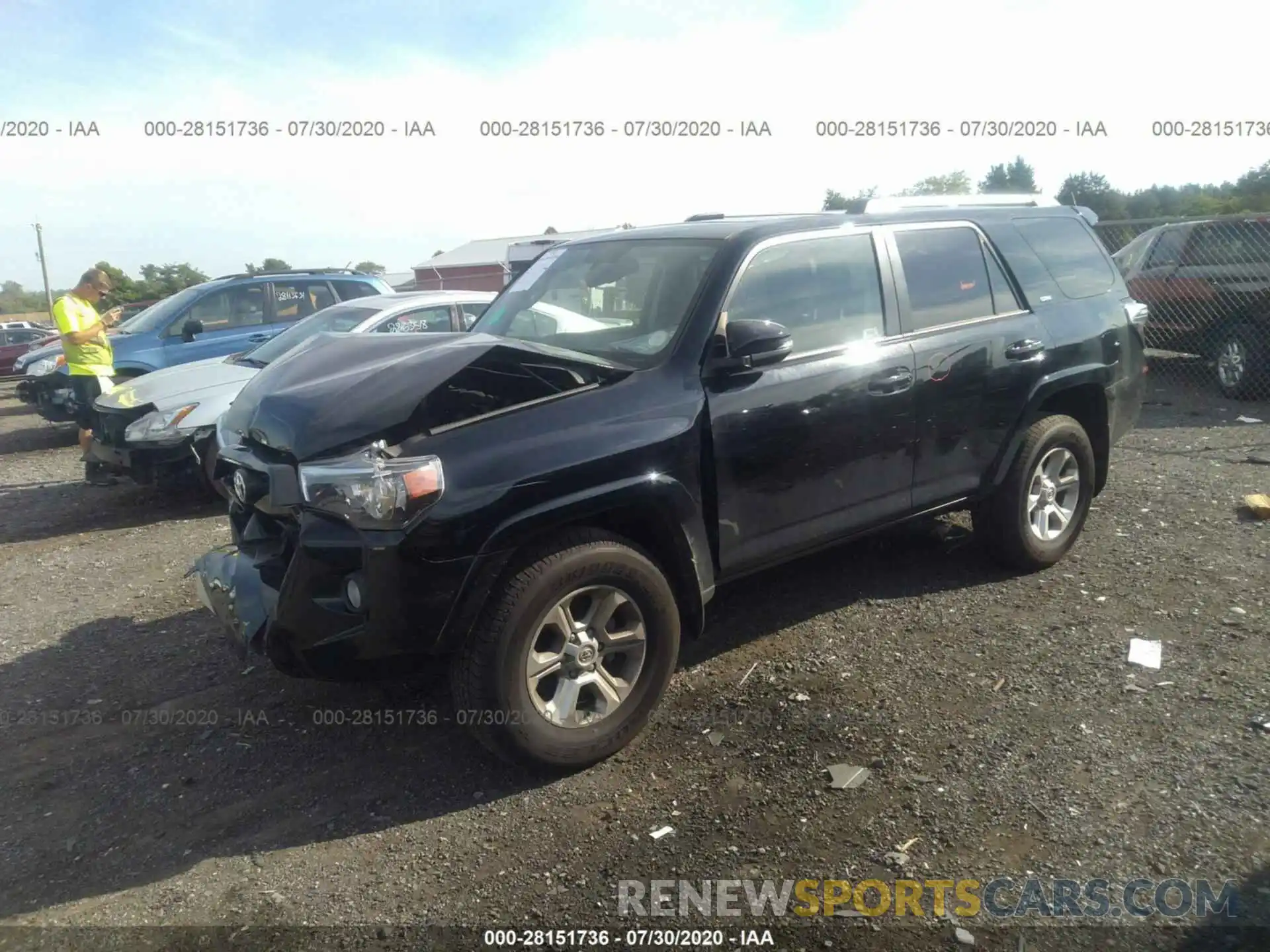 2 Photograph of a damaged car JTEBU5JRXK5700049 TOYOTA 4RUNNER 2019