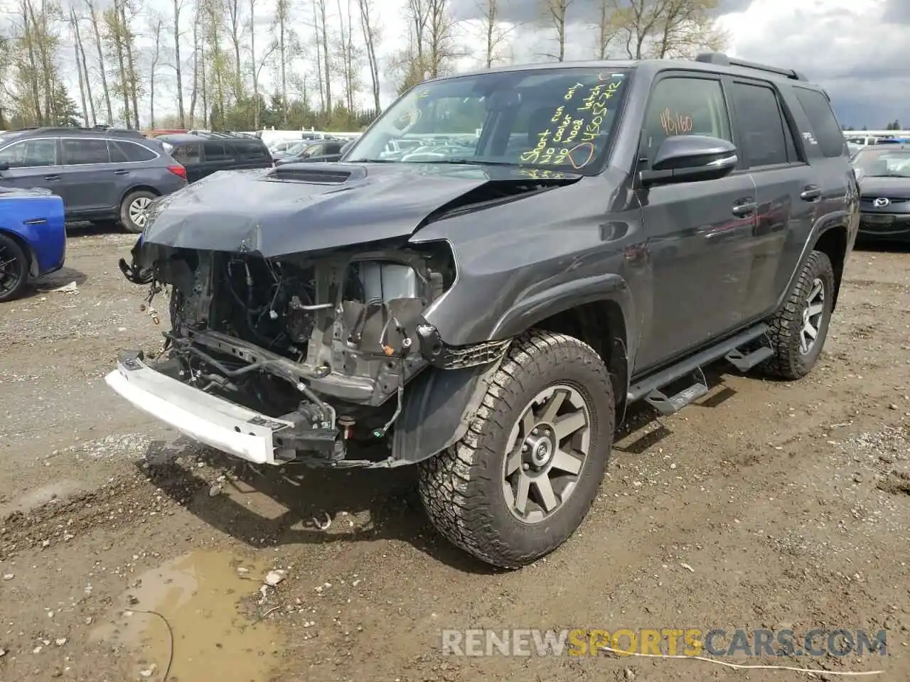 2 Photograph of a damaged car JTEBU5JRXK5711293 TOYOTA 4RUNNER 2019