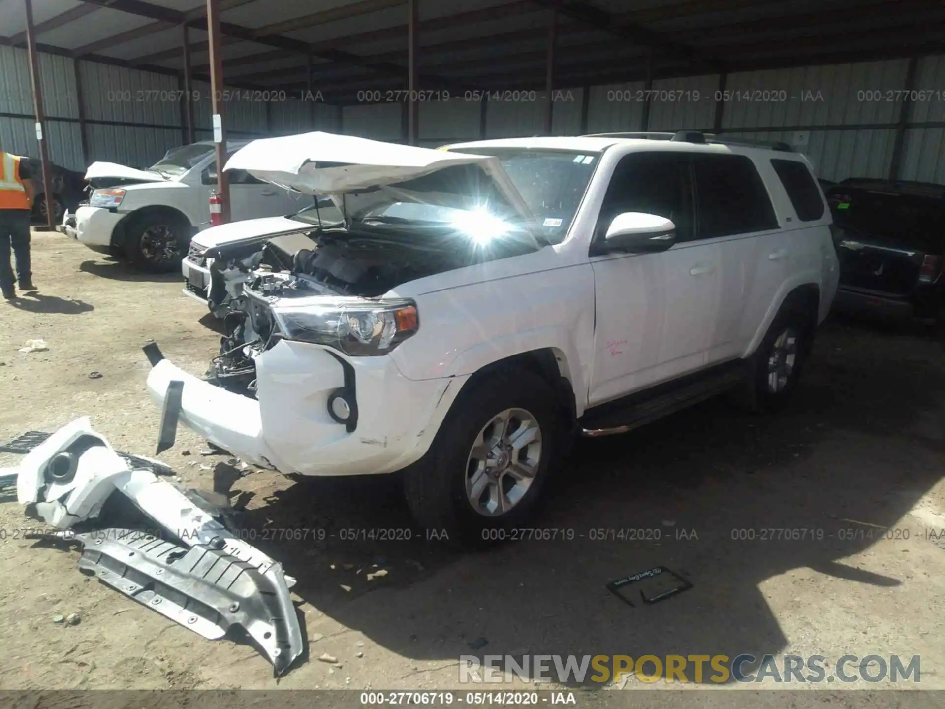 2 Photograph of a damaged car JTEZU5JR0K5197856 TOYOTA 4RUNNER 2019