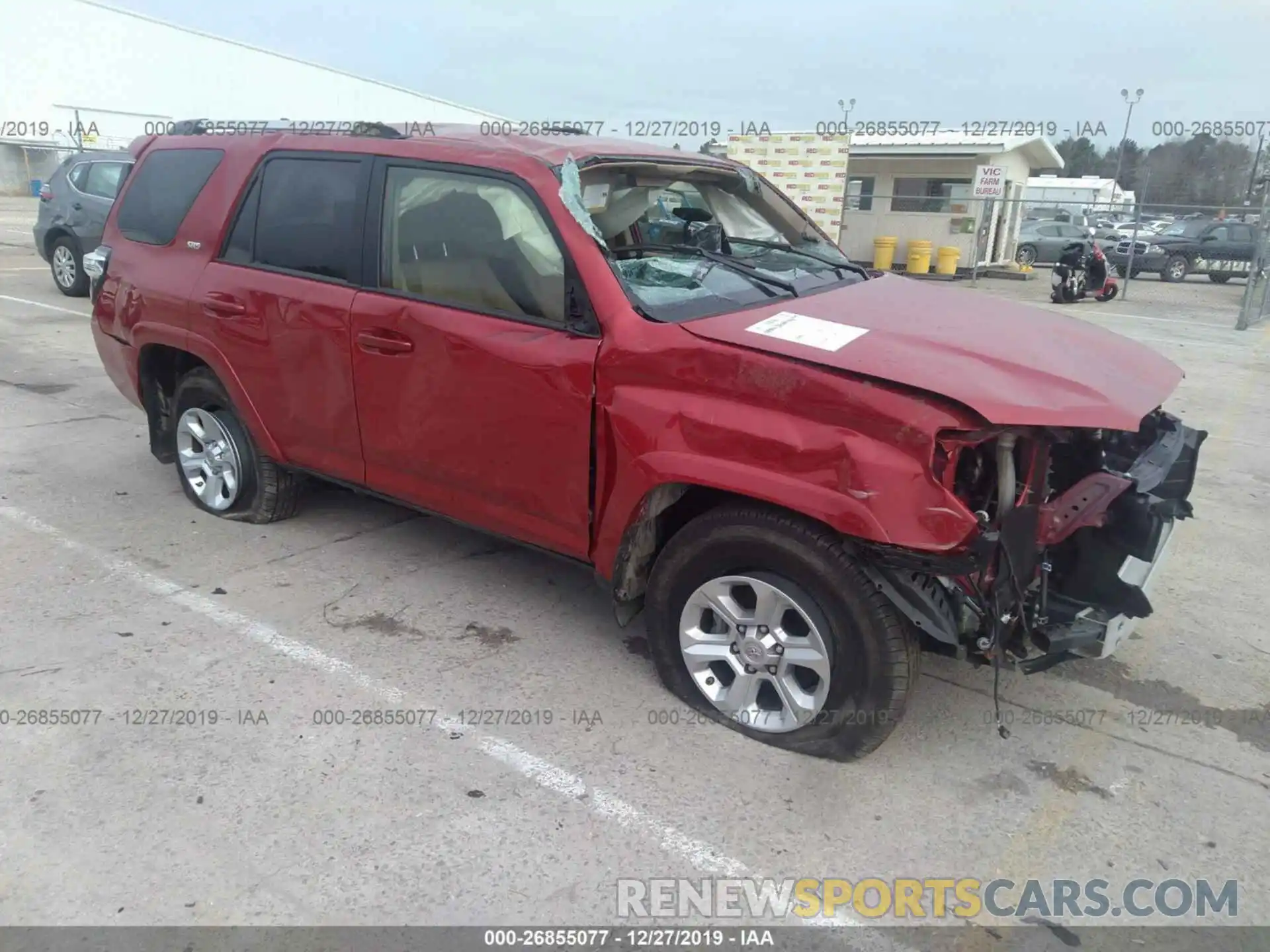 1 Photograph of a damaged car JTEZU5JR0K5198392 TOYOTA 4RUNNER 2019