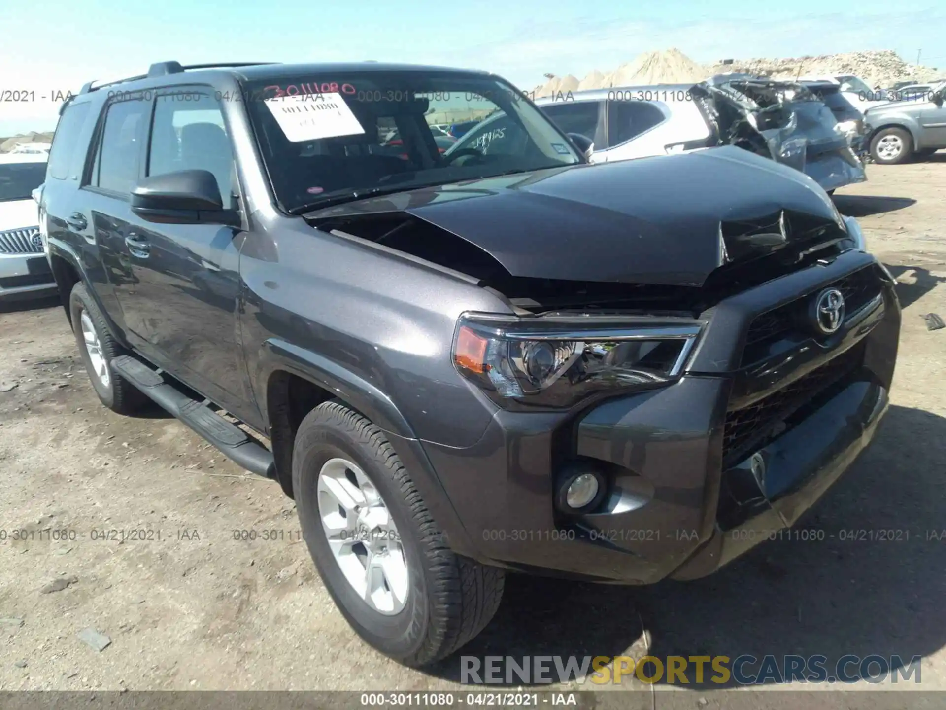 1 Photograph of a damaged car JTEZU5JR0K5204286 TOYOTA 4RUNNER 2019