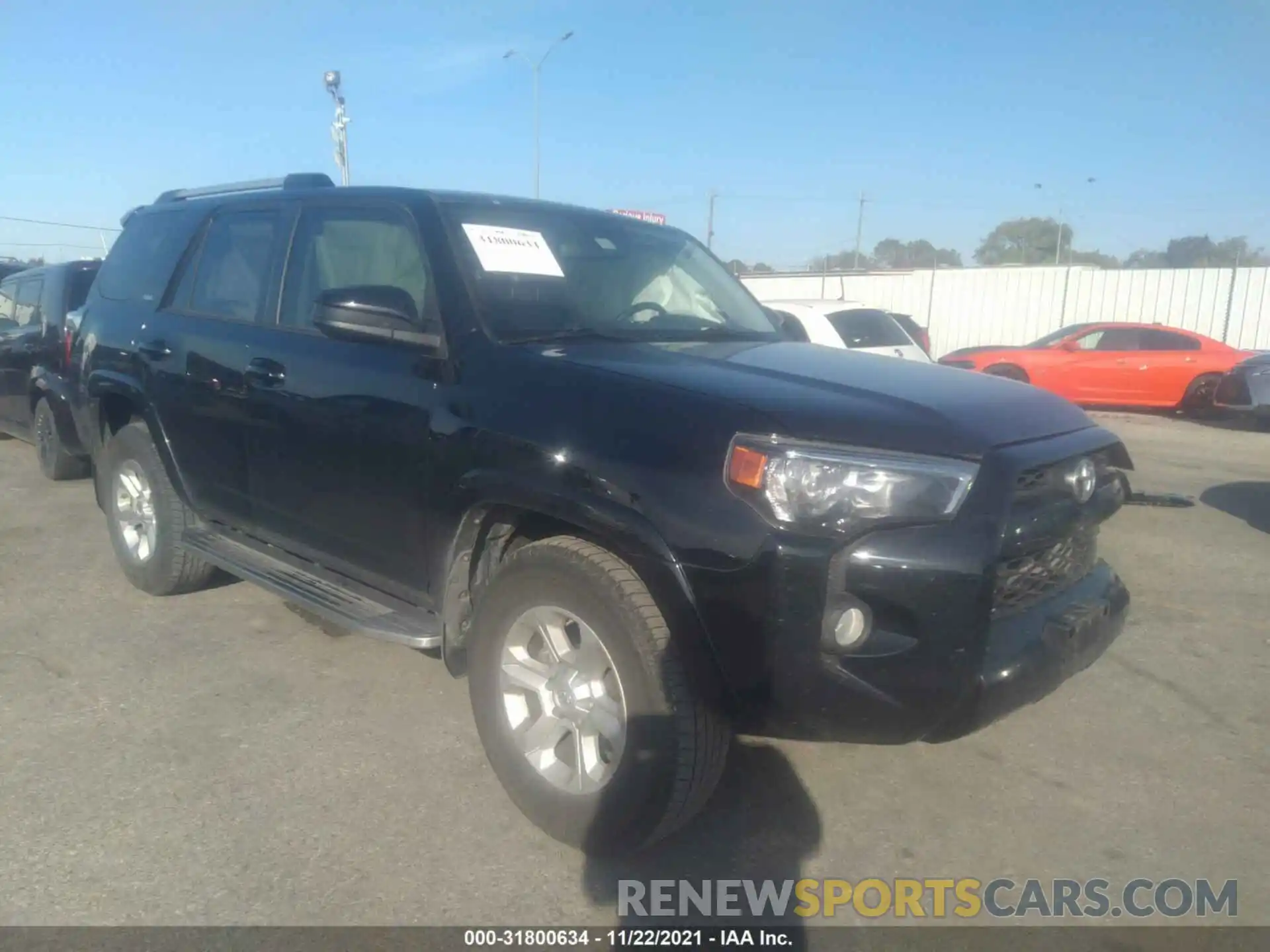 1 Photograph of a damaged car JTEZU5JR0K5212288 TOYOTA 4RUNNER 2019