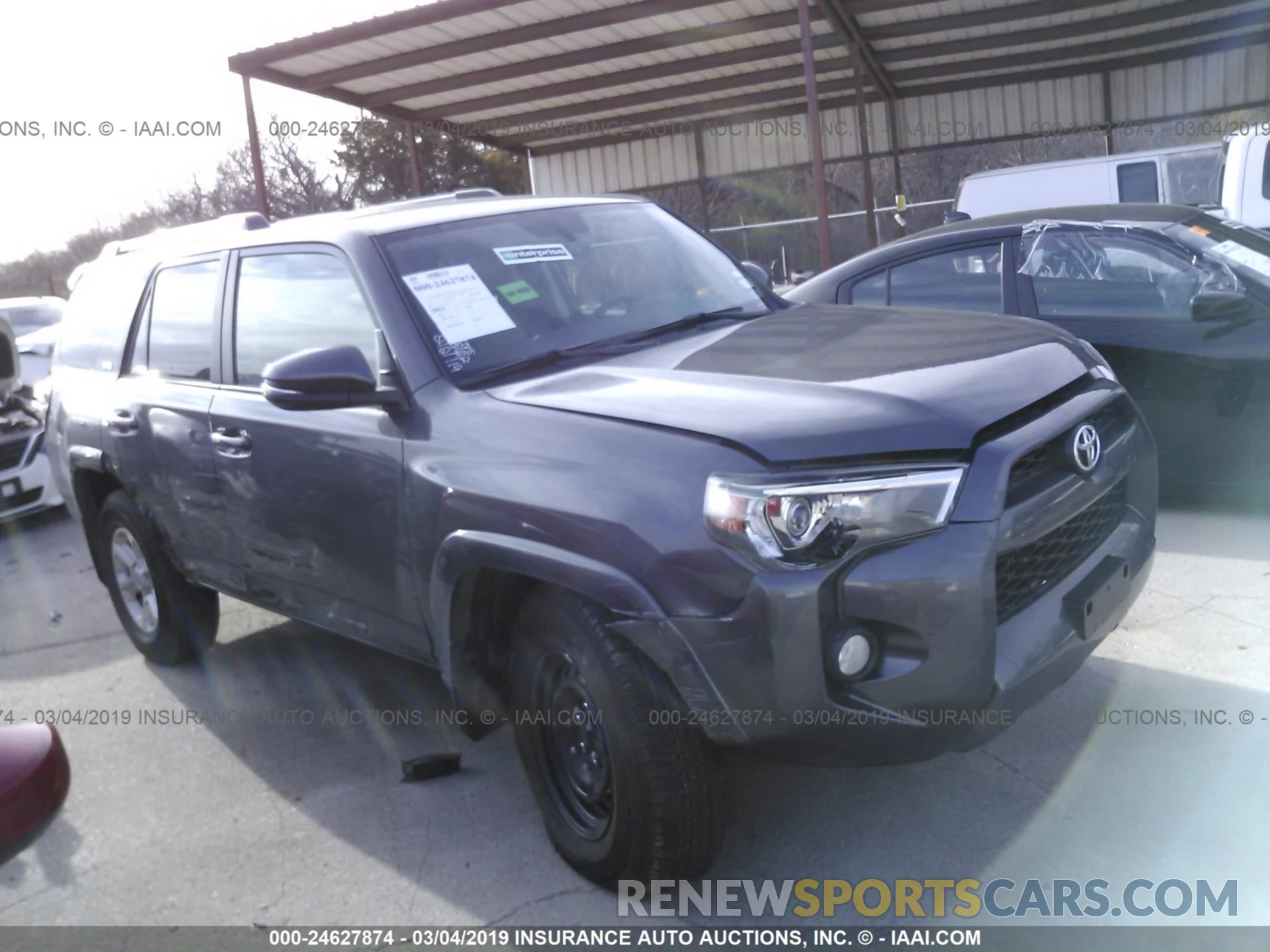 1 Photograph of a damaged car JTEZU5JR2K5193470 TOYOTA 4RUNNER 2019