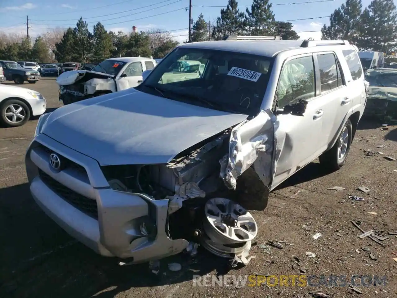 2 Photograph of a damaged car JTEZU5JR3K5200359 TOYOTA 4RUNNER 2019