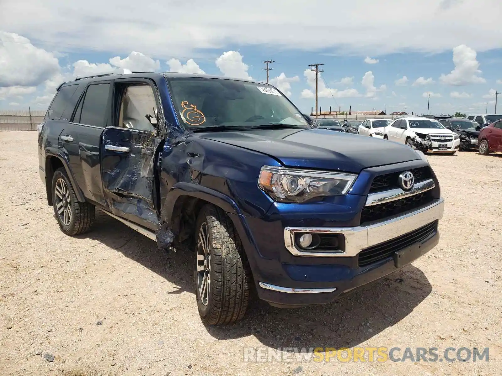 1 Photograph of a damaged car JTEZU5JR3K5204962 TOYOTA 4RUNNER 2019