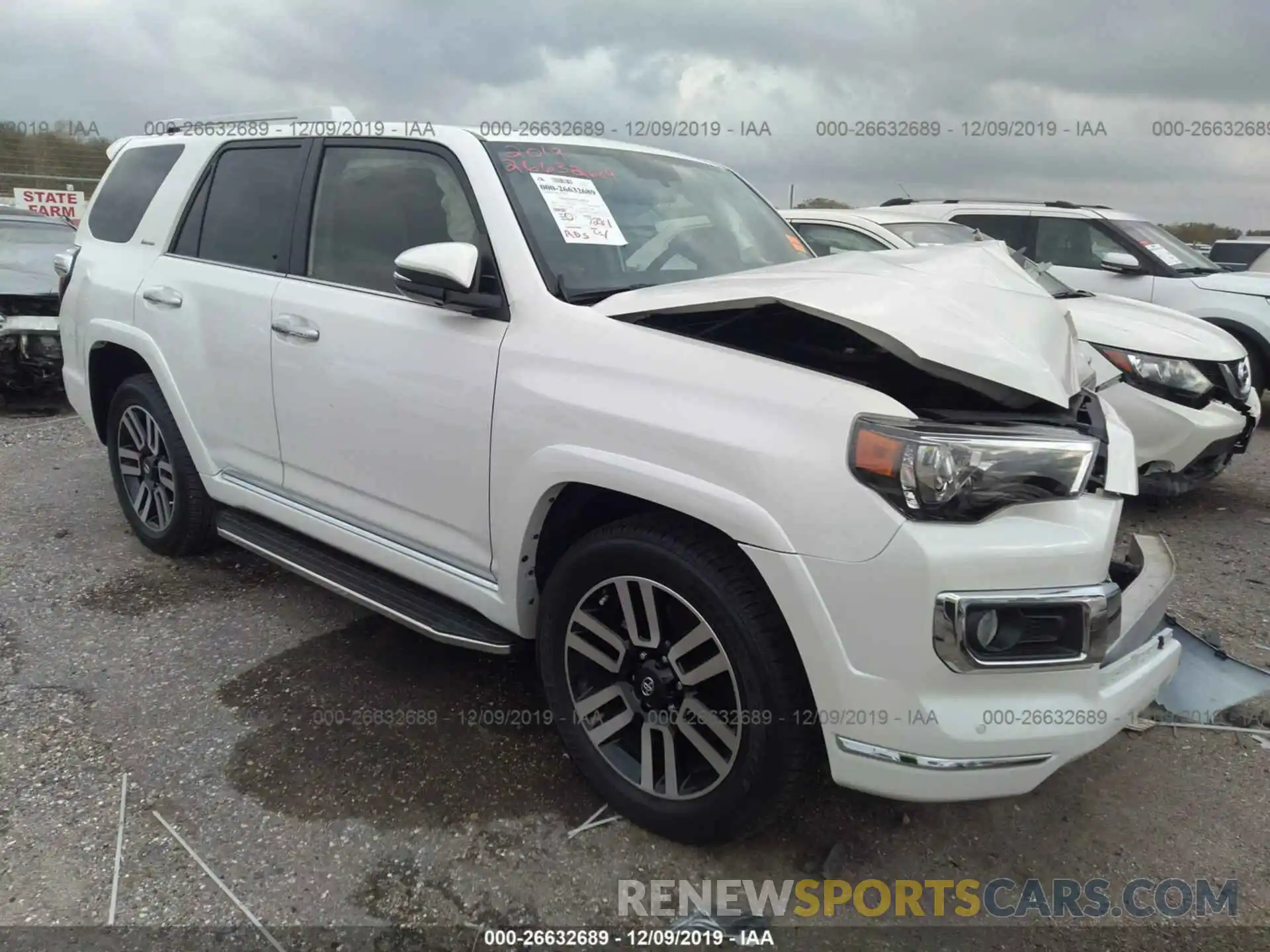 1 Photograph of a damaged car JTEZU5JR3K5206680 TOYOTA 4RUNNER 2019