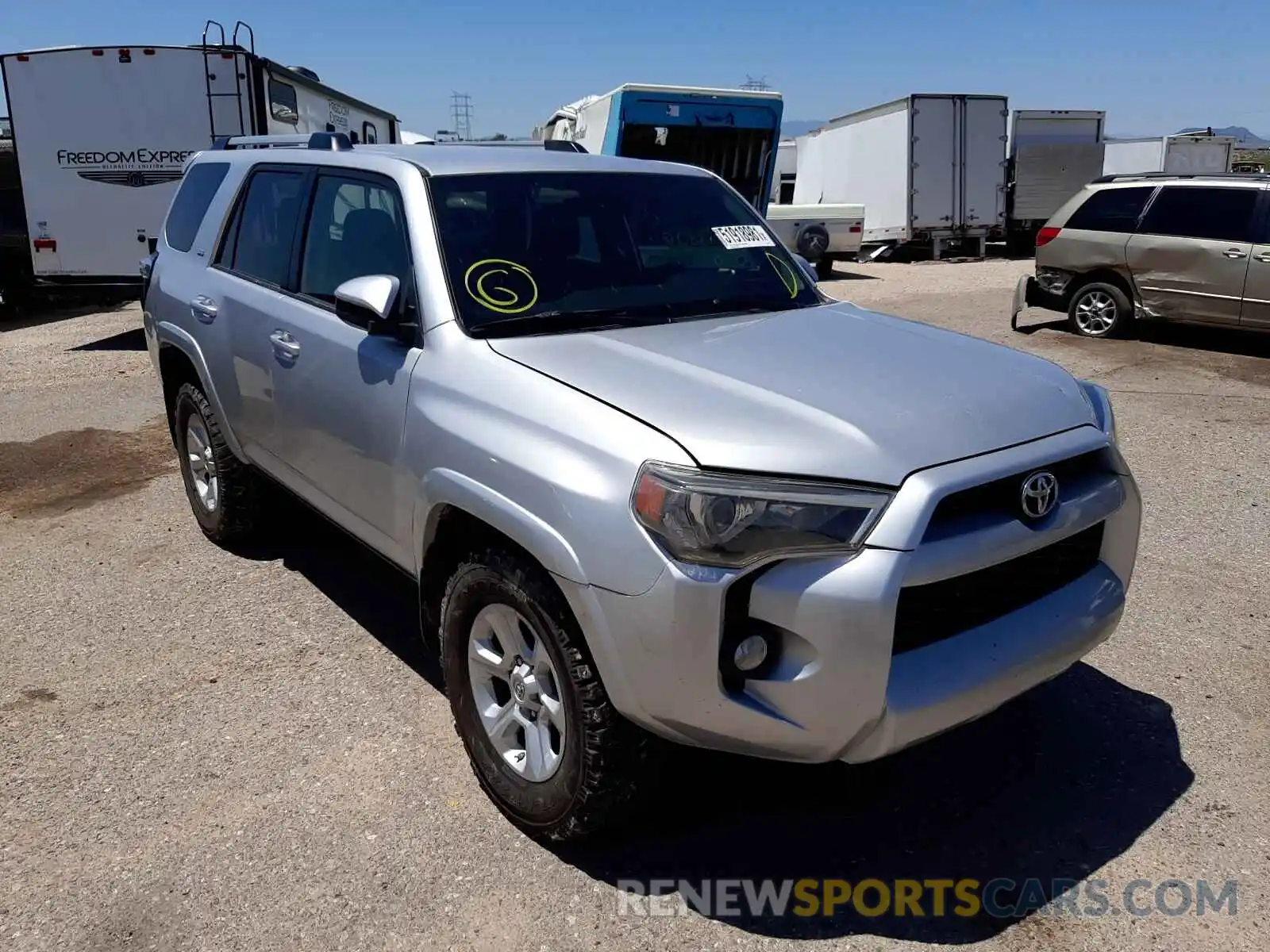 1 Photograph of a damaged car JTEZU5JR3K5212298 TOYOTA 4RUNNER 2019