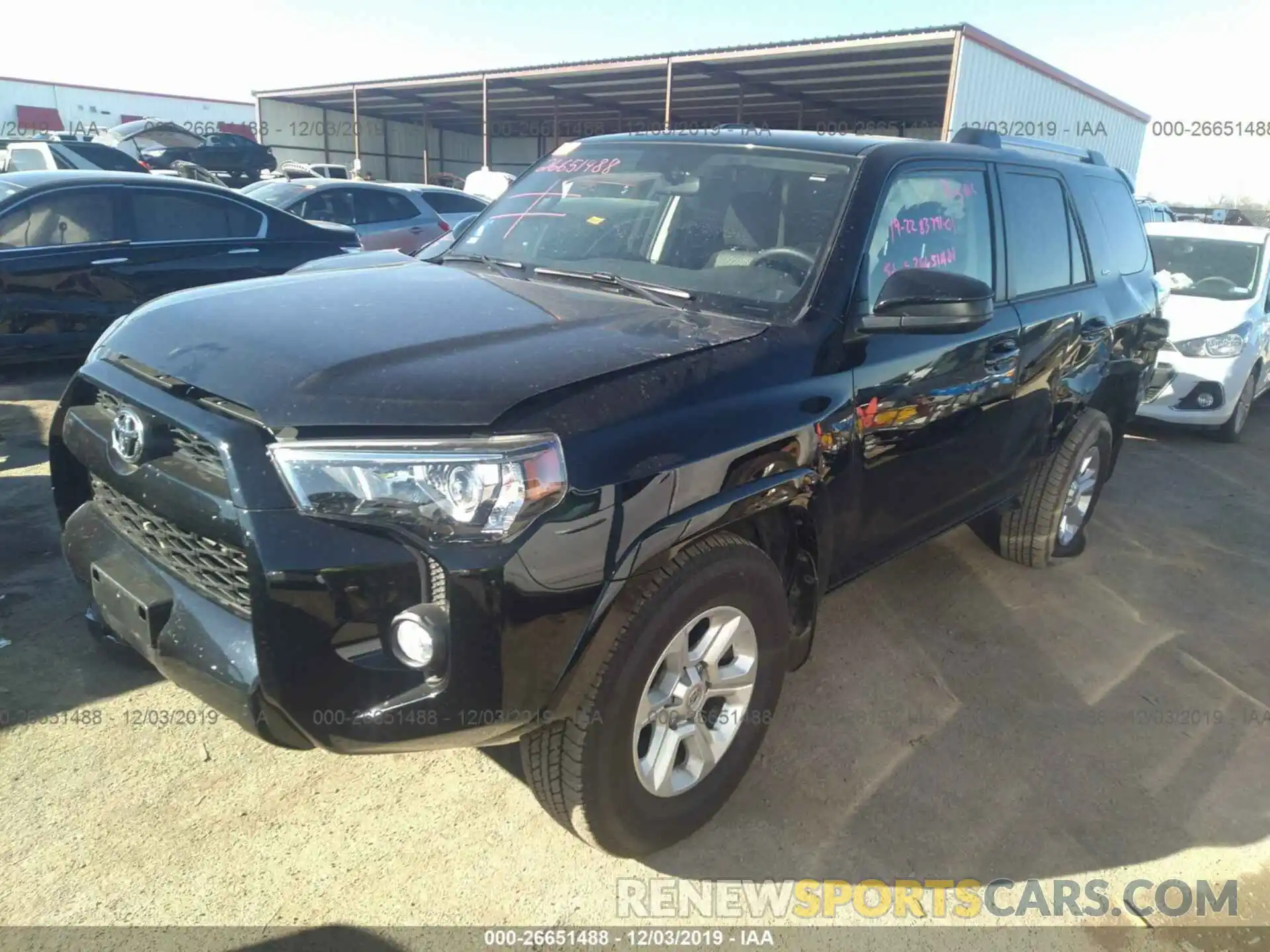 2 Photograph of a damaged car JTEZU5JR4K5210687 TOYOTA 4RUNNER 2019