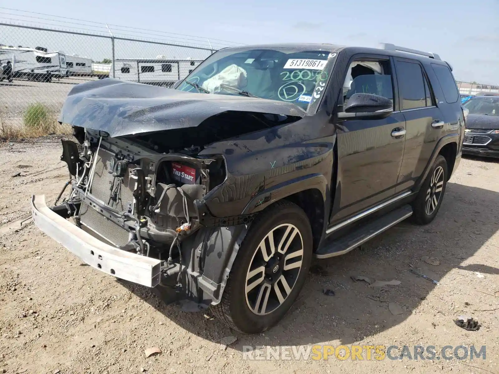 2 Photograph of a damaged car JTEZU5JR5K5200590 TOYOTA 4RUNNER 2019