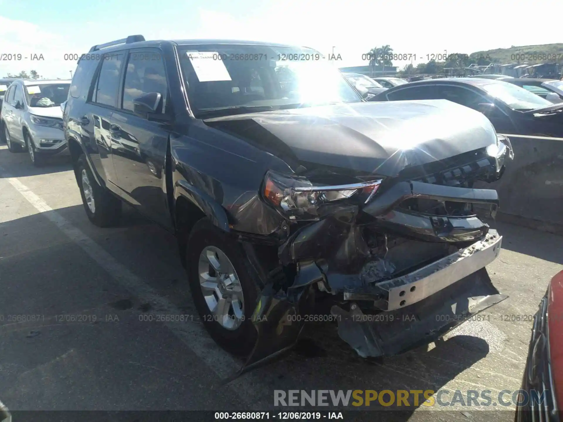 1 Photograph of a damaged car JTEZU5JR5K5201397 TOYOTA 4RUNNER 2019