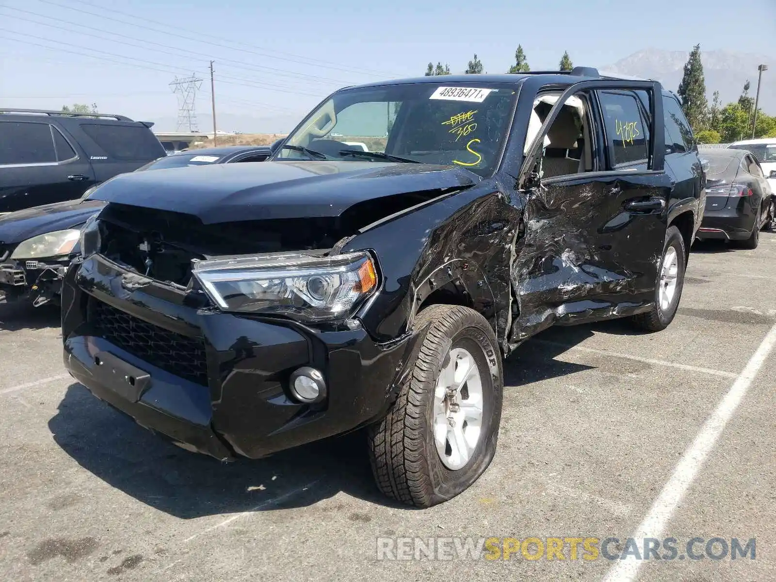 2 Photograph of a damaged car JTEZU5JR5K5204445 TOYOTA 4RUNNER 2019