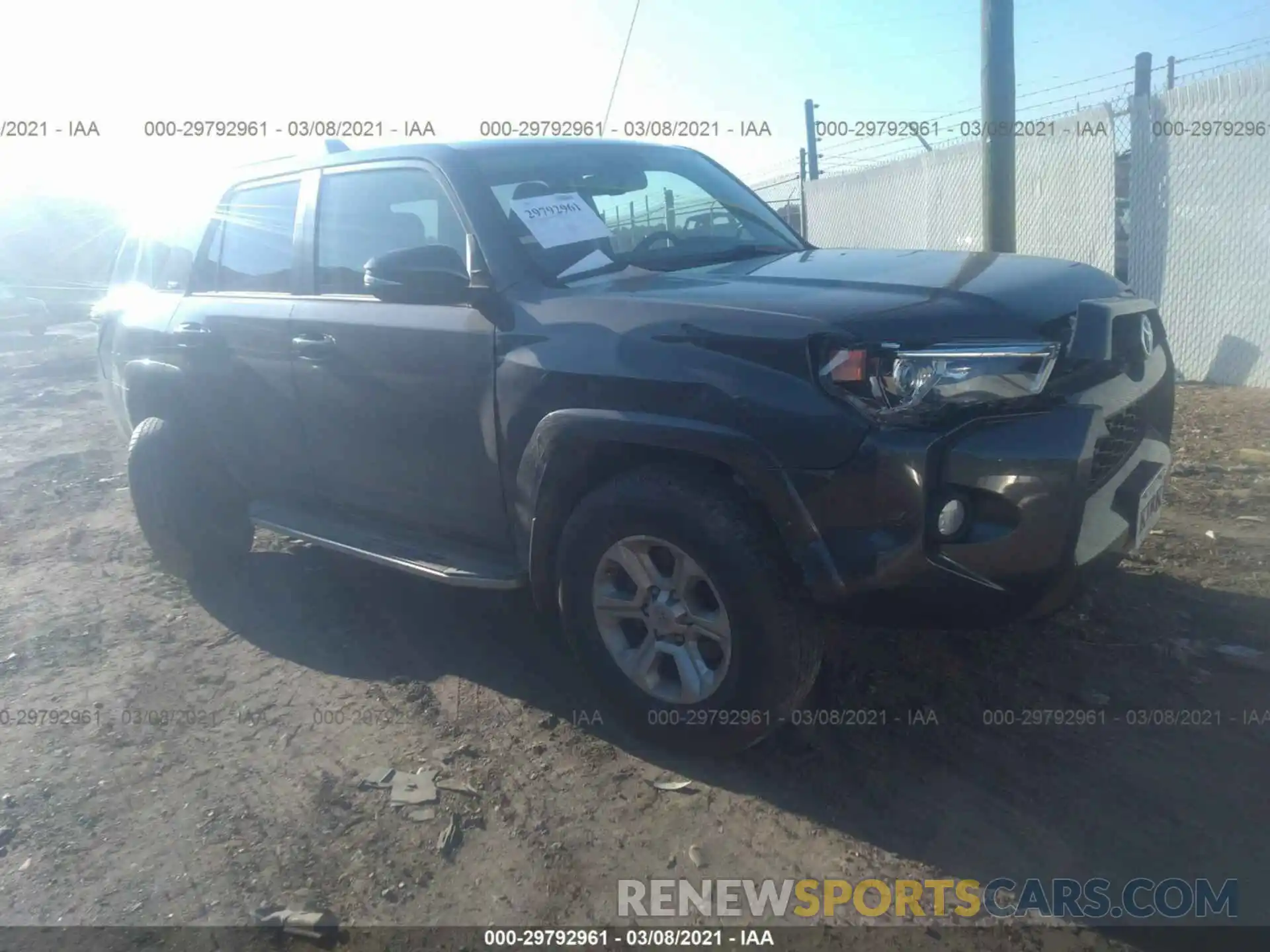 1 Photograph of a damaged car JTEZU5JR5K5205806 TOYOTA 4RUNNER 2019