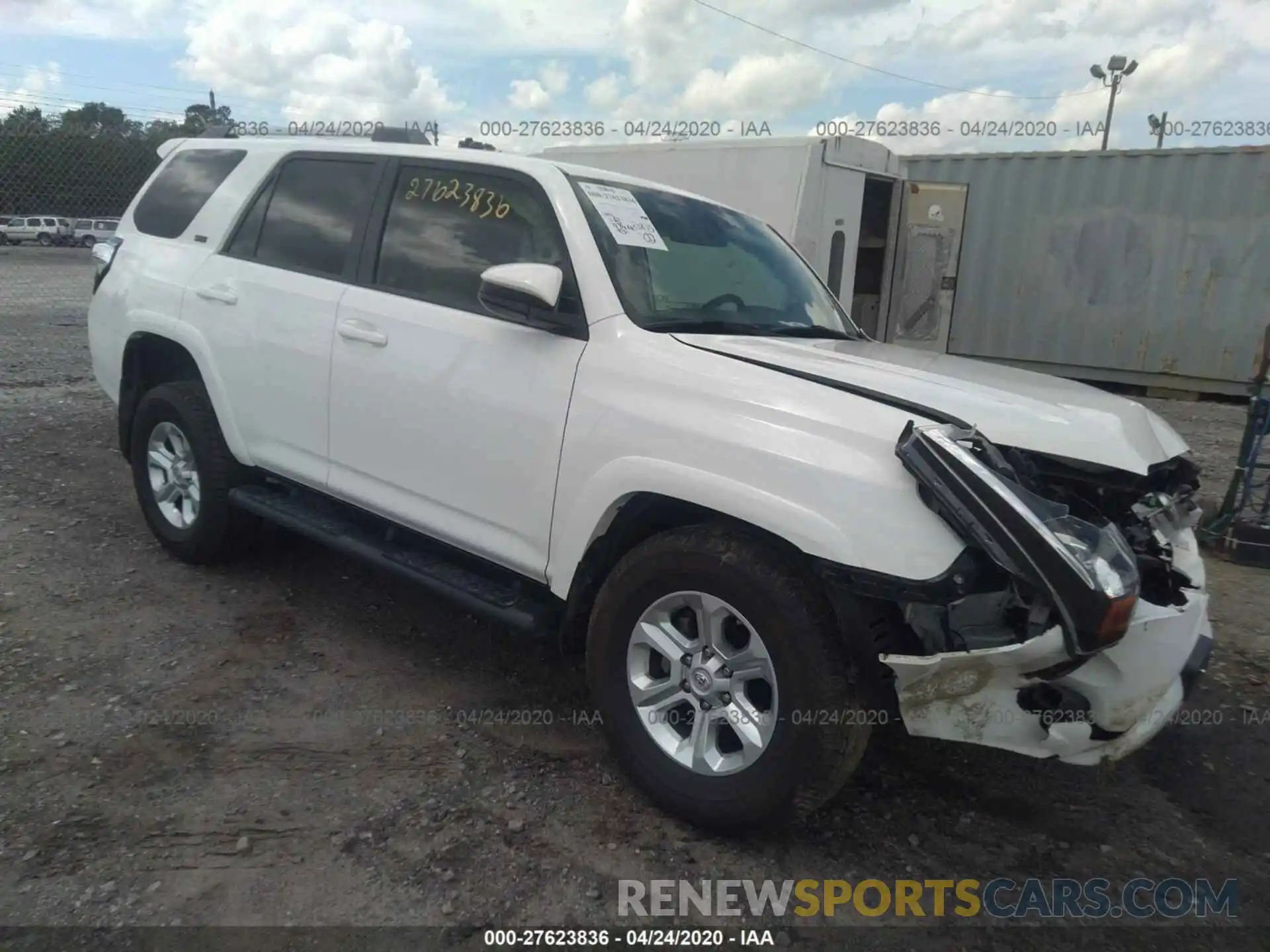 1 Photograph of a damaged car JTEZU5JR7K5193562 TOYOTA 4RUNNER 2019