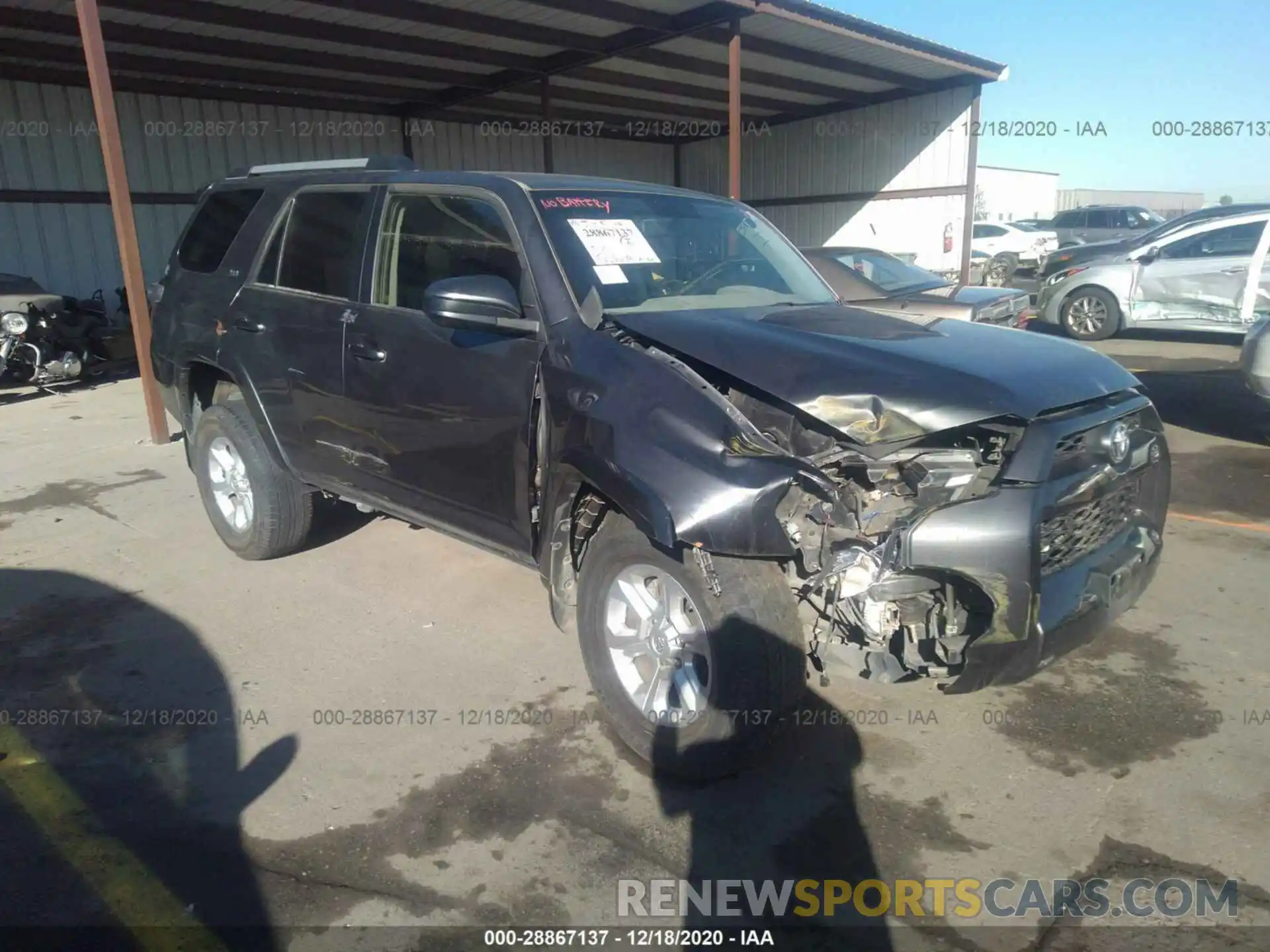 1 Photograph of a damaged car JTEZU5JR7K5202826 TOYOTA 4RUNNER 2019