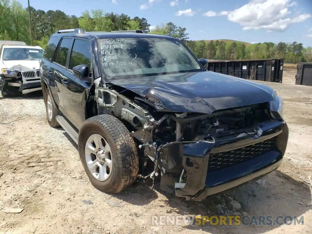 1 Photograph of a damaged car JTEZU5JR7K5213292 TOYOTA 4RUNNER 2019